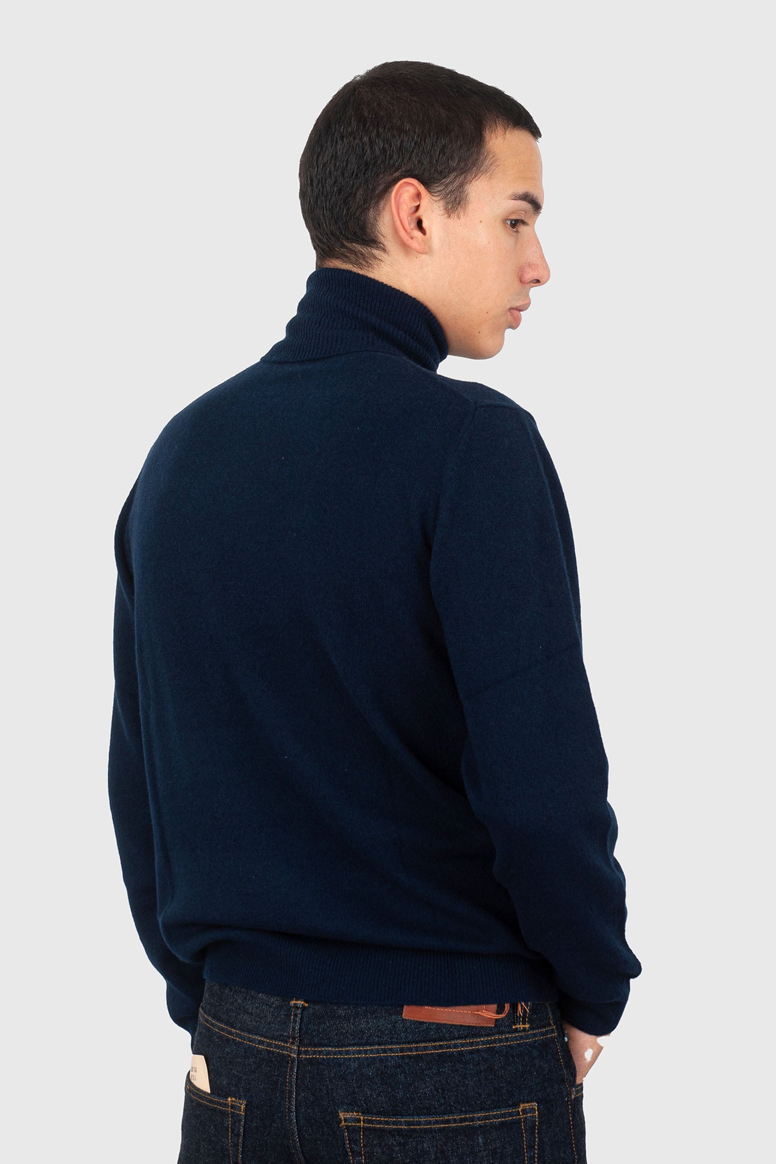 Absolut Cashmere Maglia Dolcevita Staff Blu Navy Uomo - 4