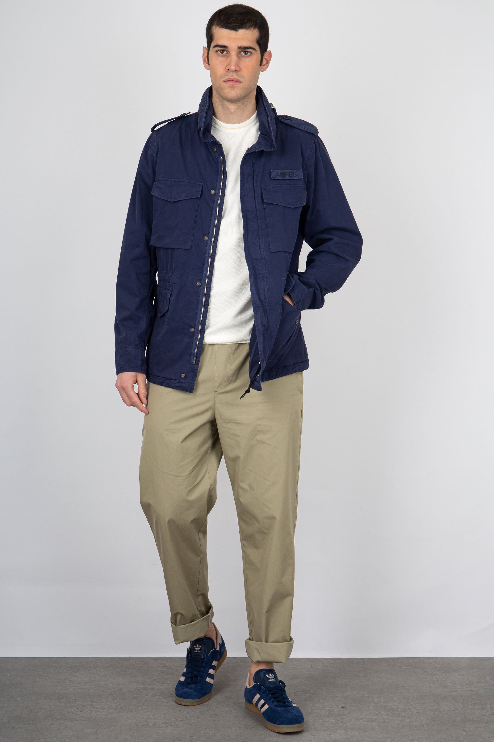 Aspesi Blue Cotton Mini Field Jacket - 2