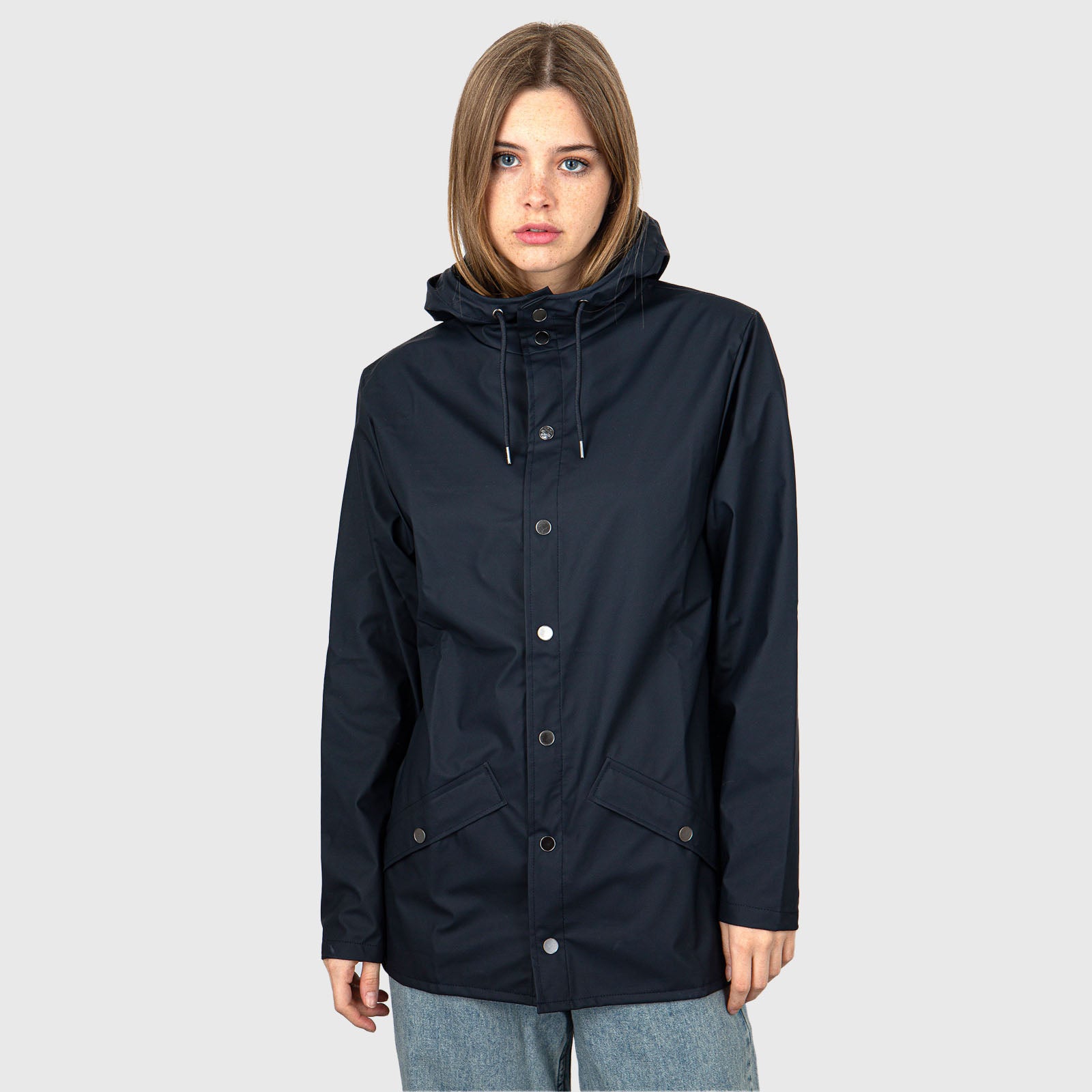 Rains Jacket Blu Navy Donna - 7