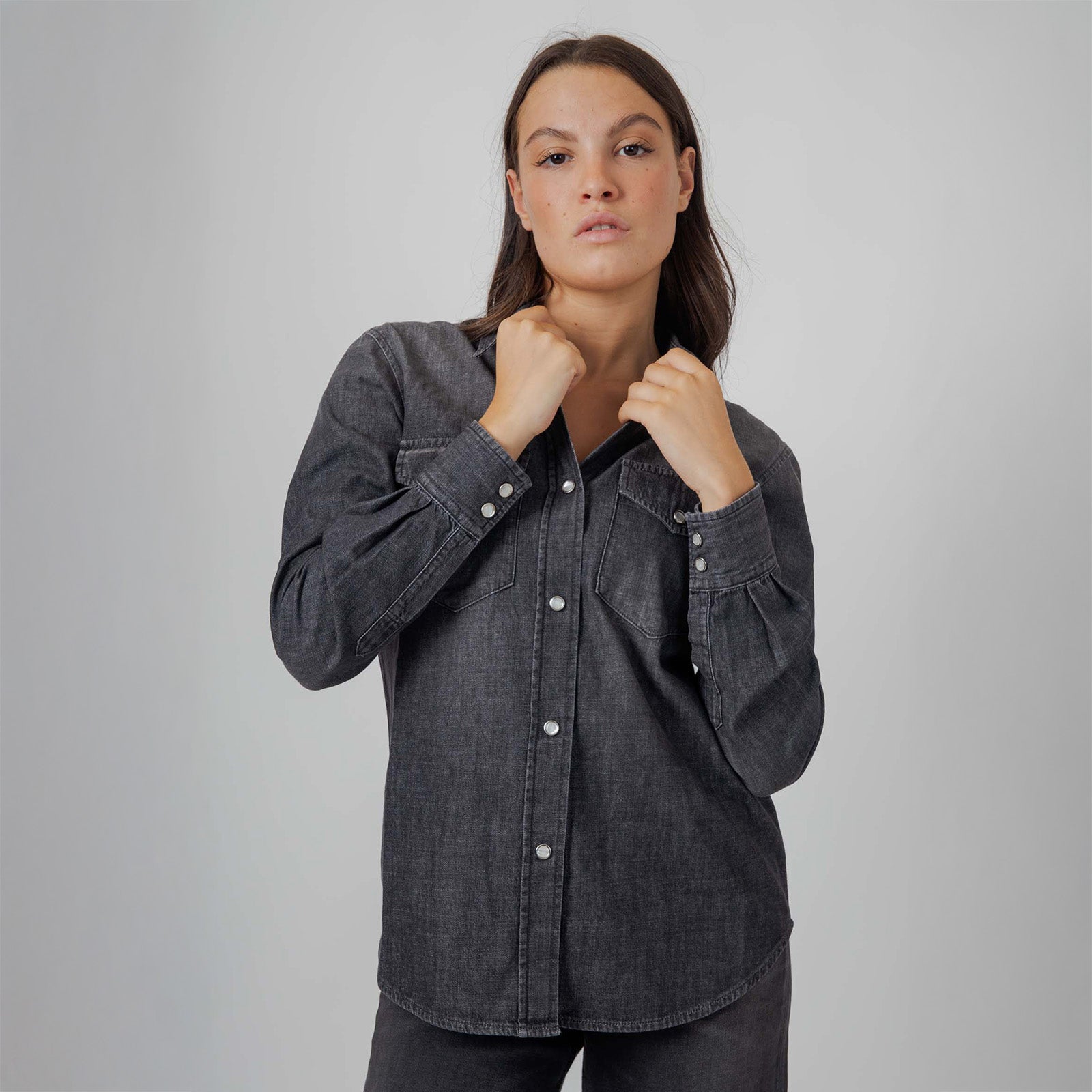 Department Five Camicia Denim Texana Mulberry Nero Donna - 8