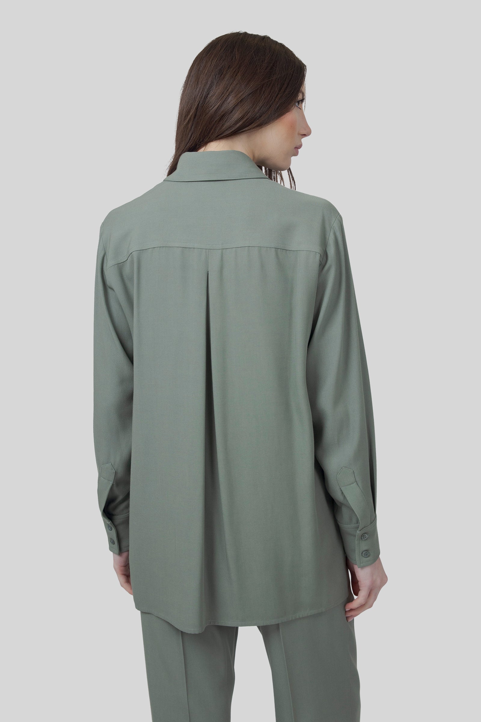 Semicouture Camicia Guadalupe Verde Salvia Donna - 5