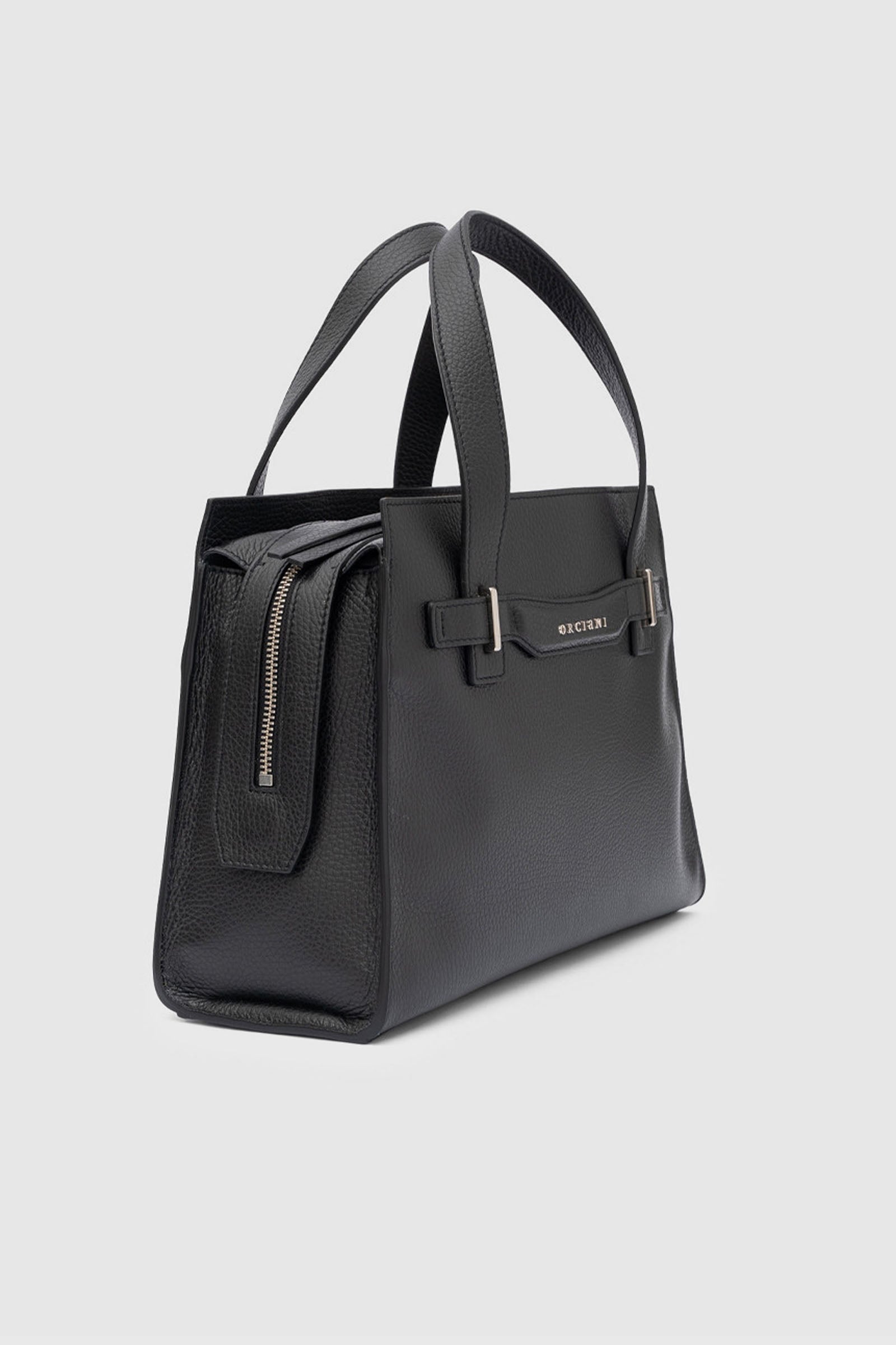 Orciani Borsa Posh Media In Pelle Sense Nero Donna - 2