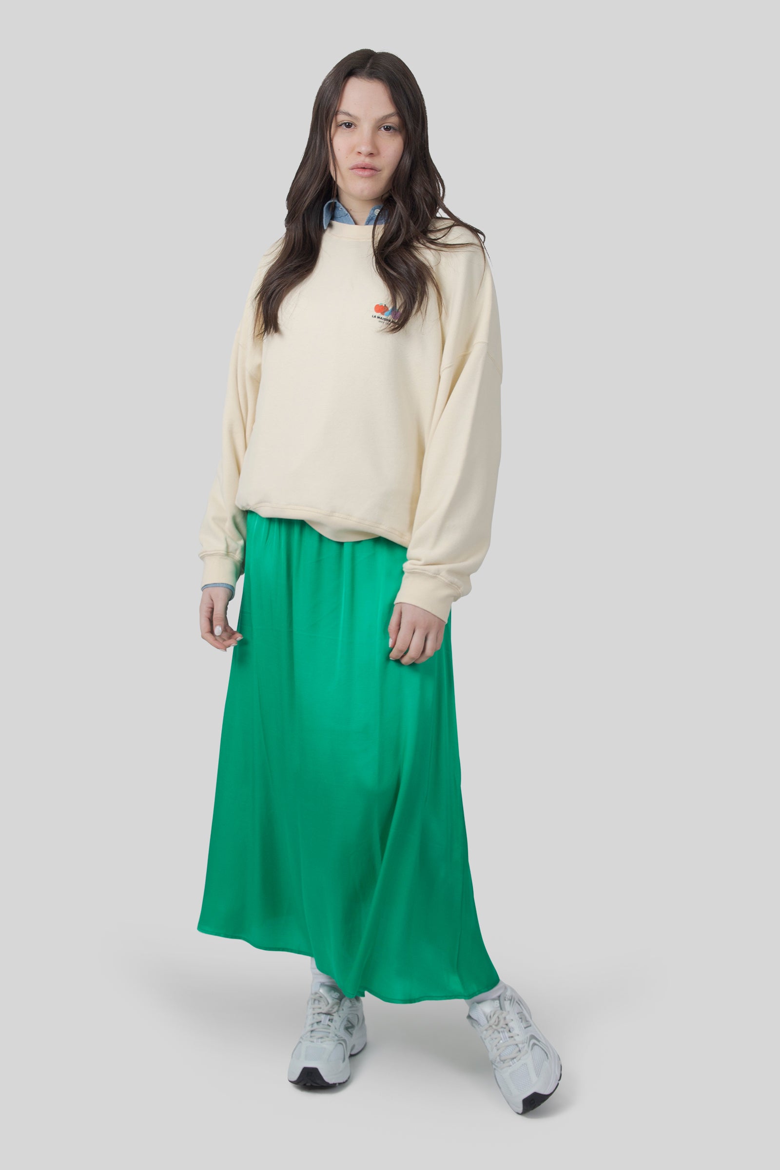 American Vintage Gonna Bovalow Verde Donna - 2
