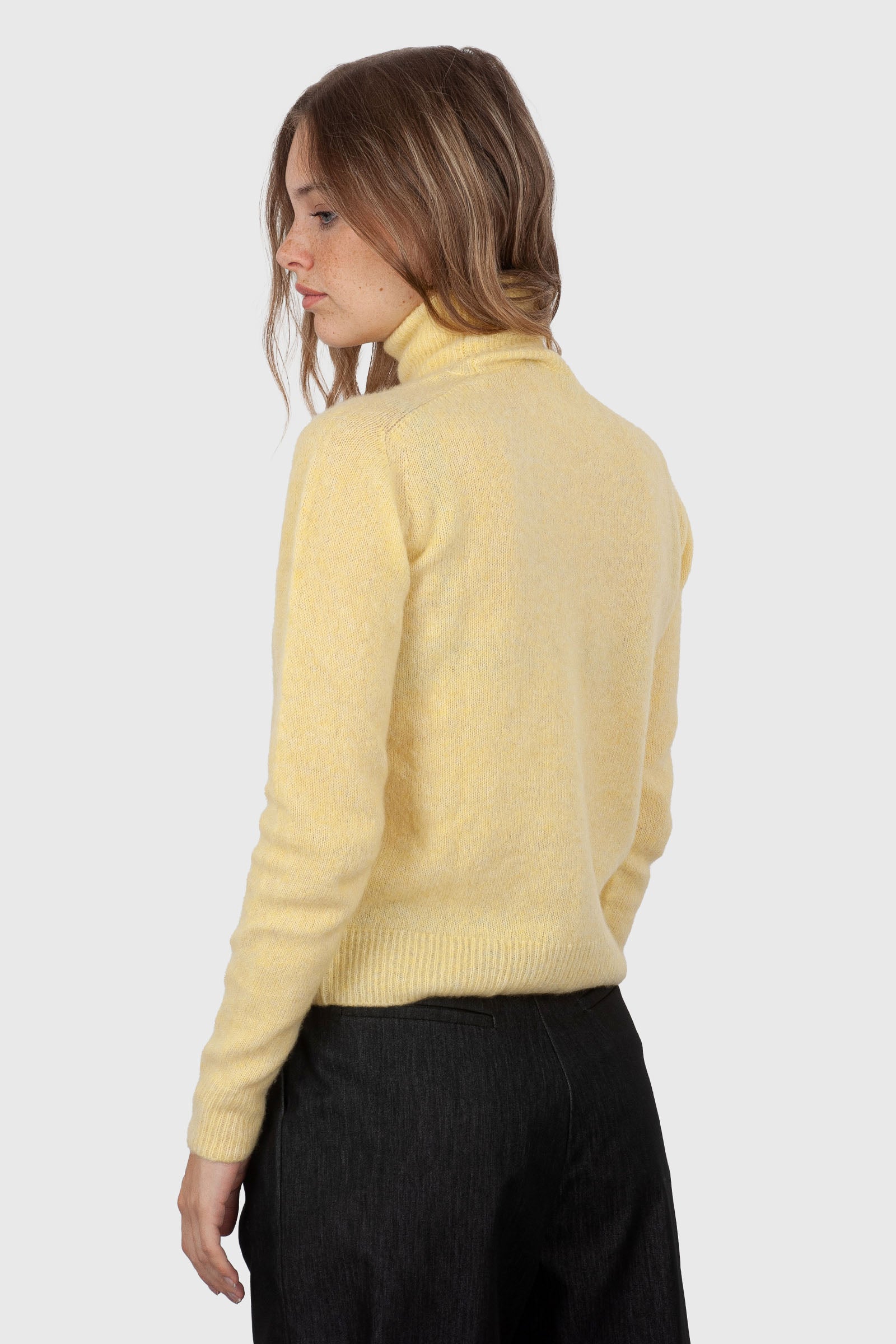 Roberto Collina Maglia Dolcevita Cashmere/seta Giallo Donna - 4