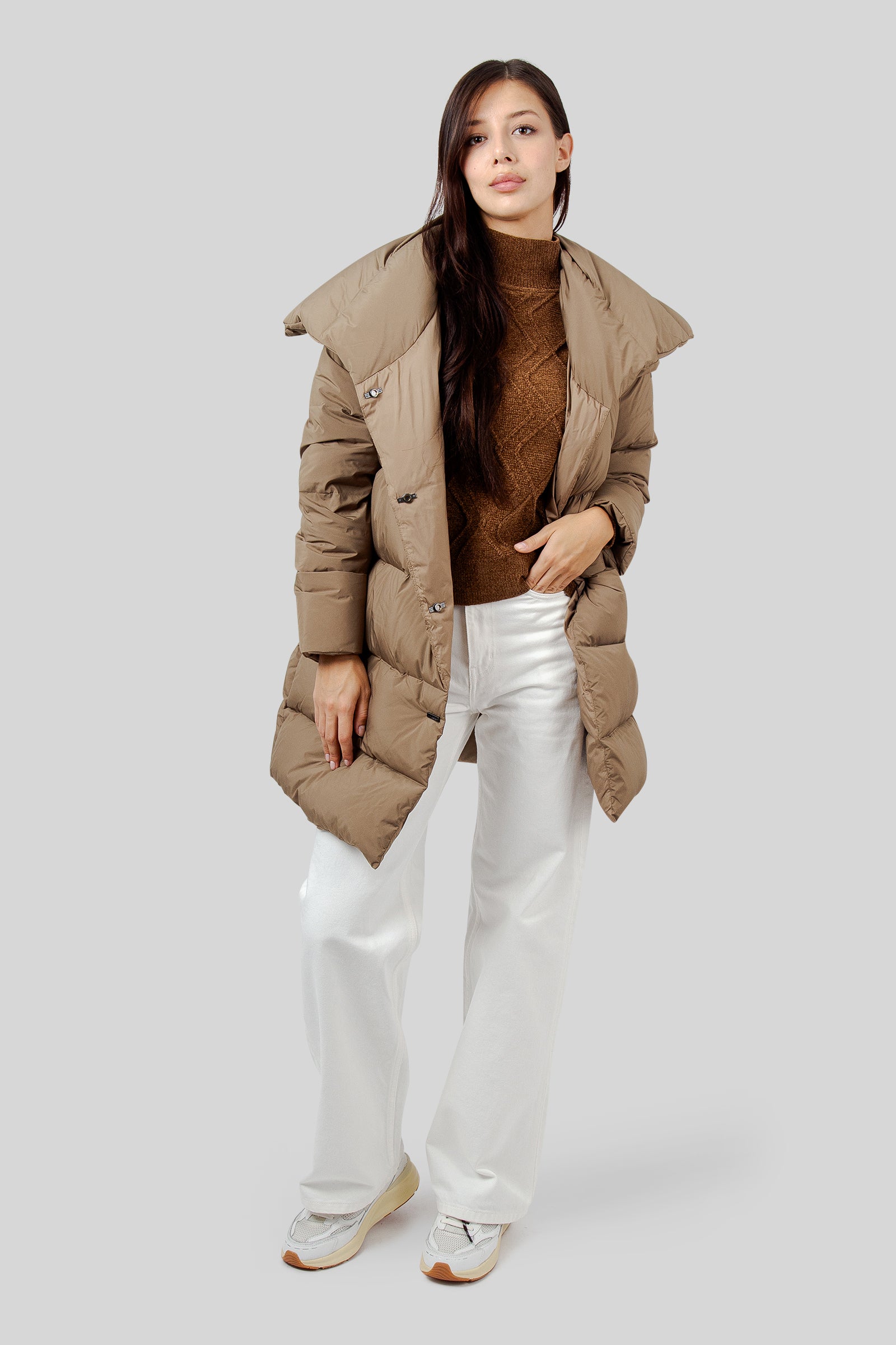 Rrd Puffy Tubic 14 Asi Wom Jkt Taupe Donna - 8