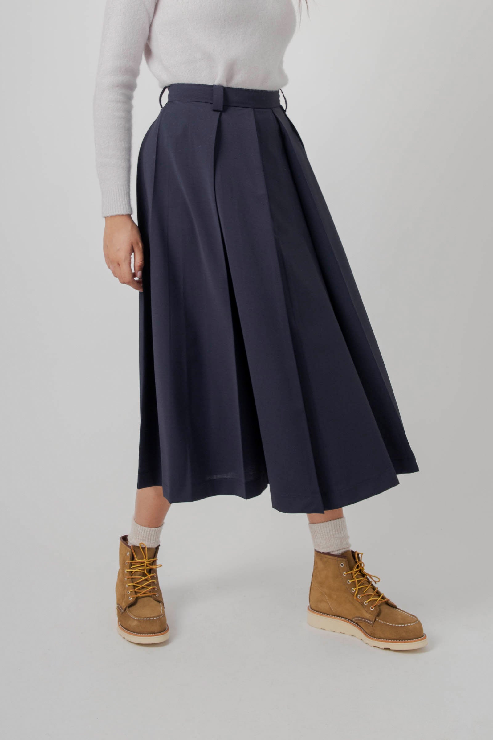 Henrique Pleated Midi Skirt - 1