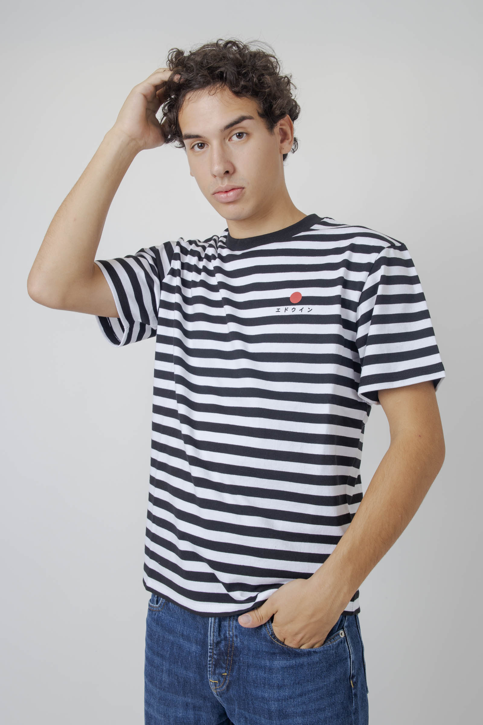 Edwin T-shirt Regular Striped Nero/bianco Uomo - 2