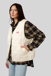 American Vintage Gilet Yupibam Crema Donna american vintage