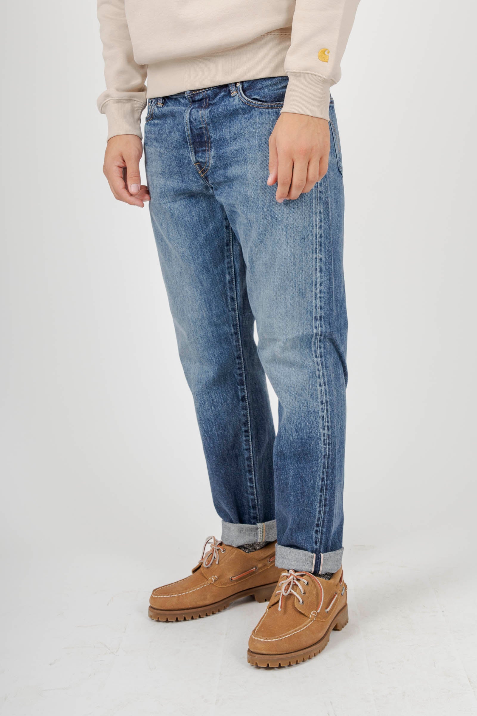 Edwin Jeans Regular Tapered Japan Blu Medio Uomo - 3