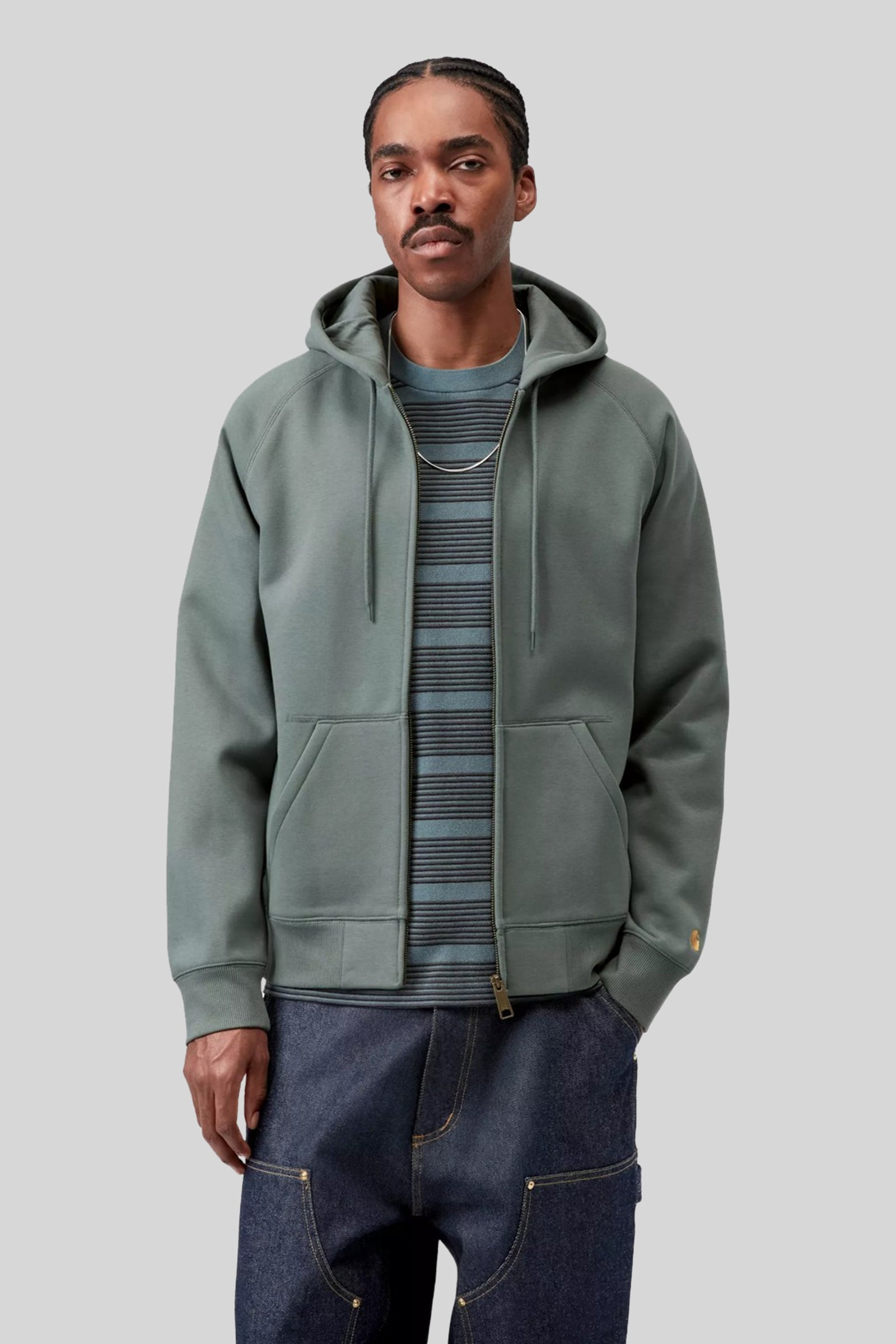 Carhartt Wip Hooded Chase Jacket Verde Uomo - 4