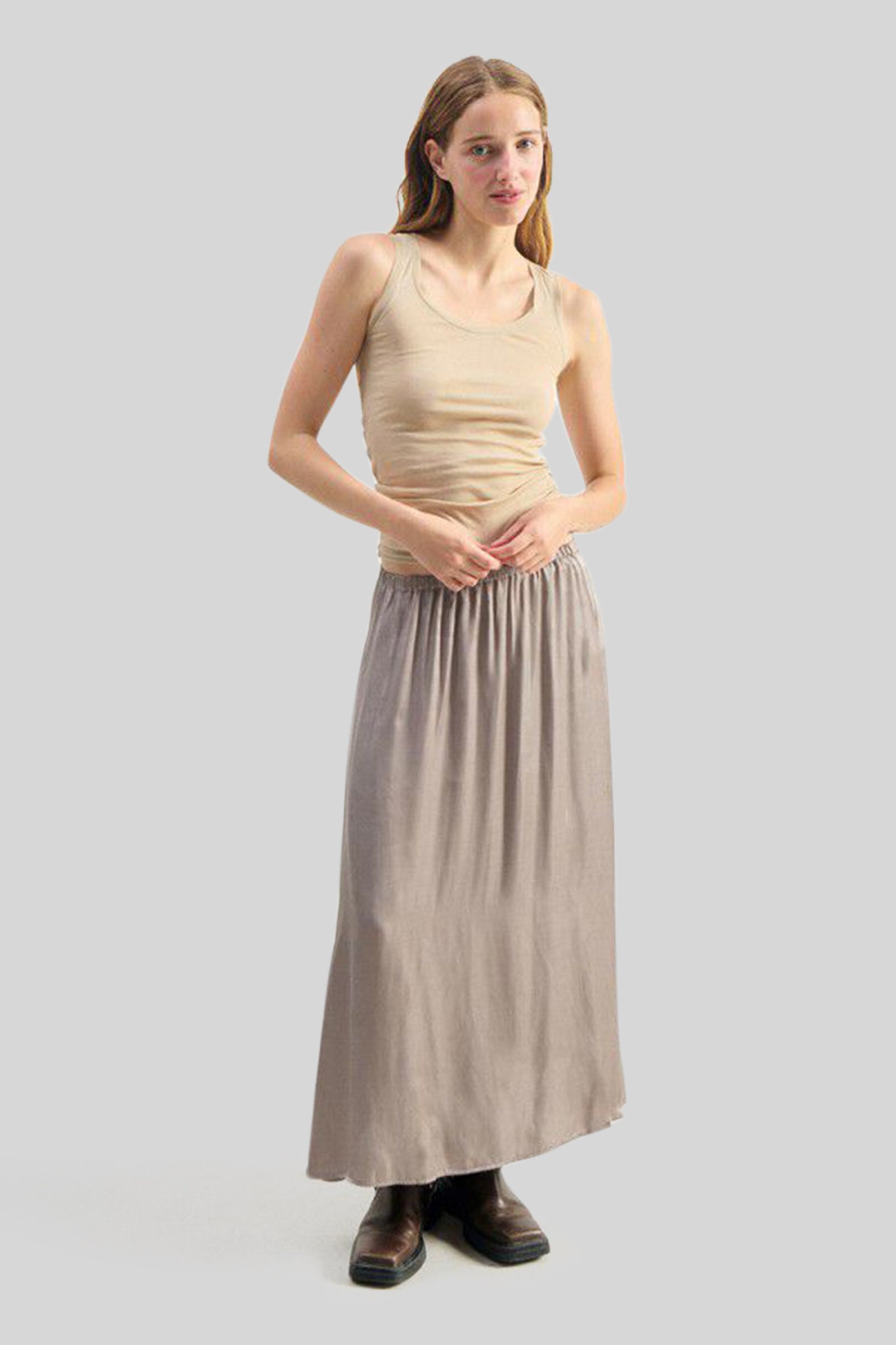 American Vintage Gonna Bovalow Tortora Donna - 4