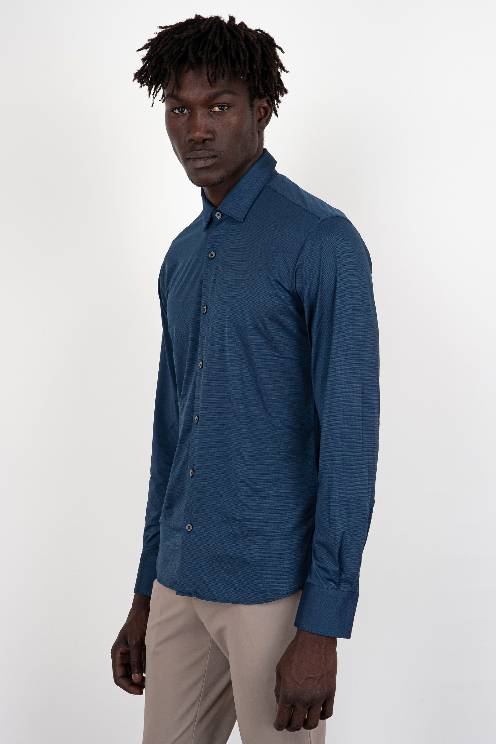 Oxford Jacquard Open Shirt - 3
