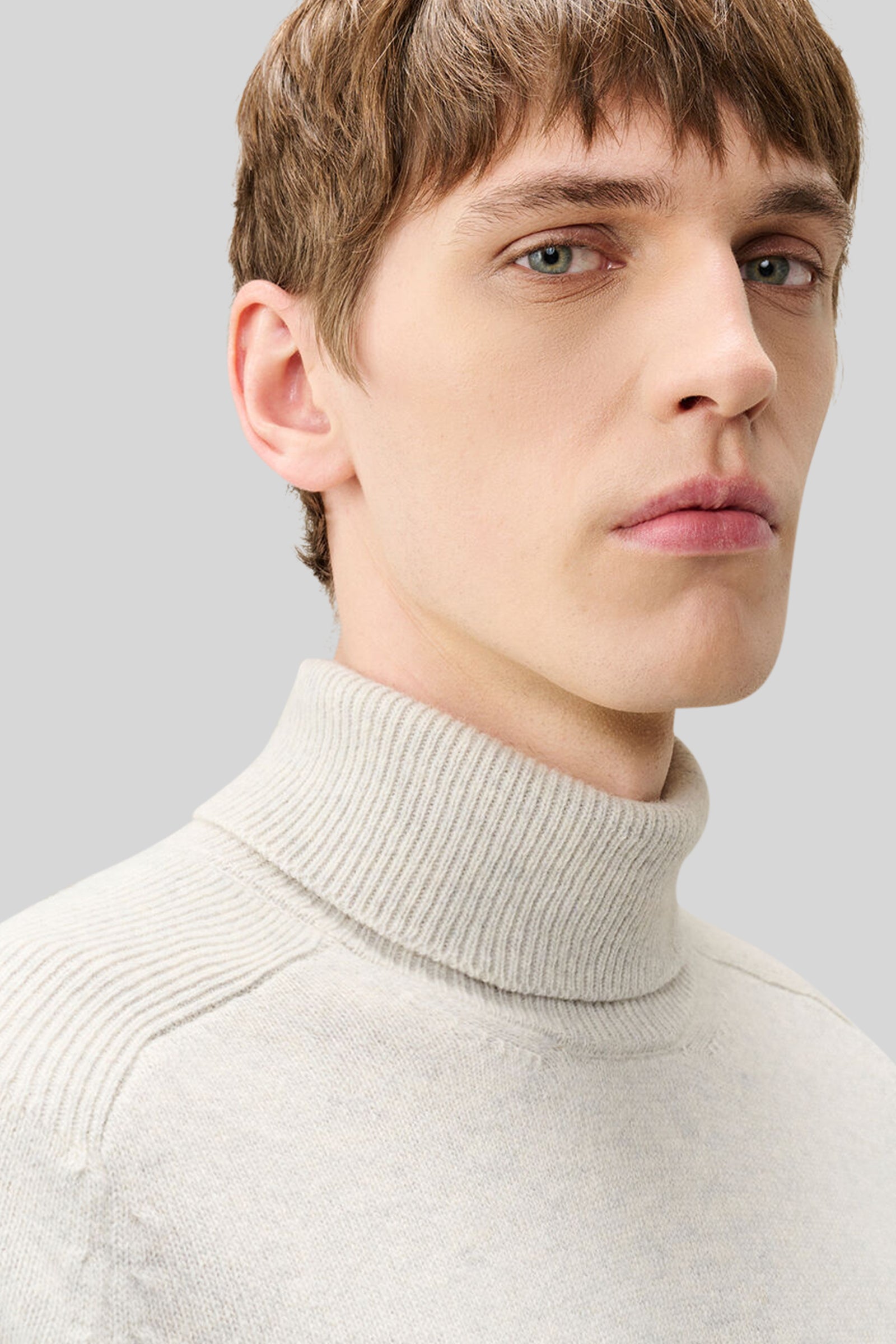 C.p. Company Maglia Lambswool Grs Turtleneck Bianco Off Uomo - 4