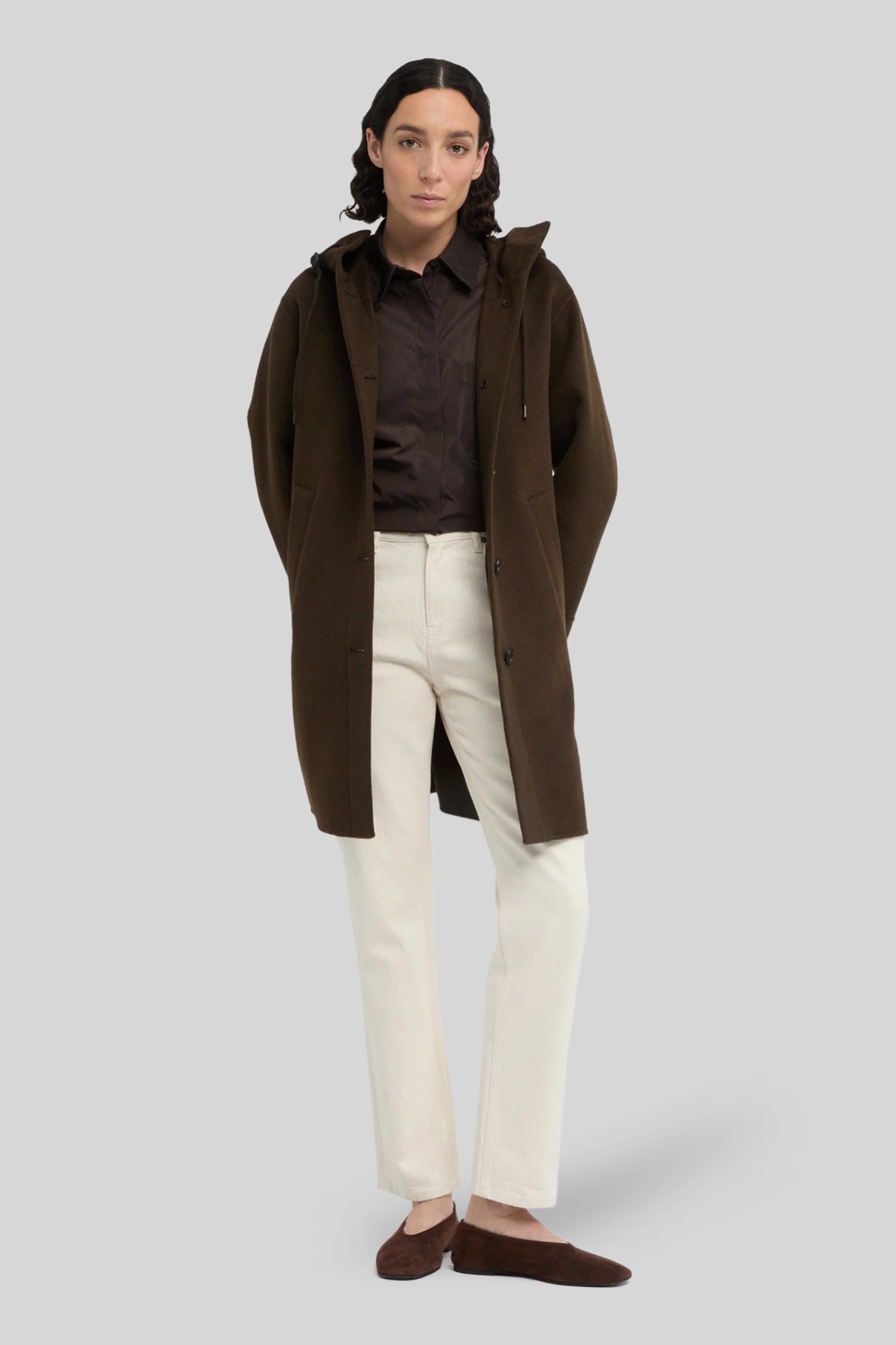 Aspesi Parka In Lana Marrone Donna - 1