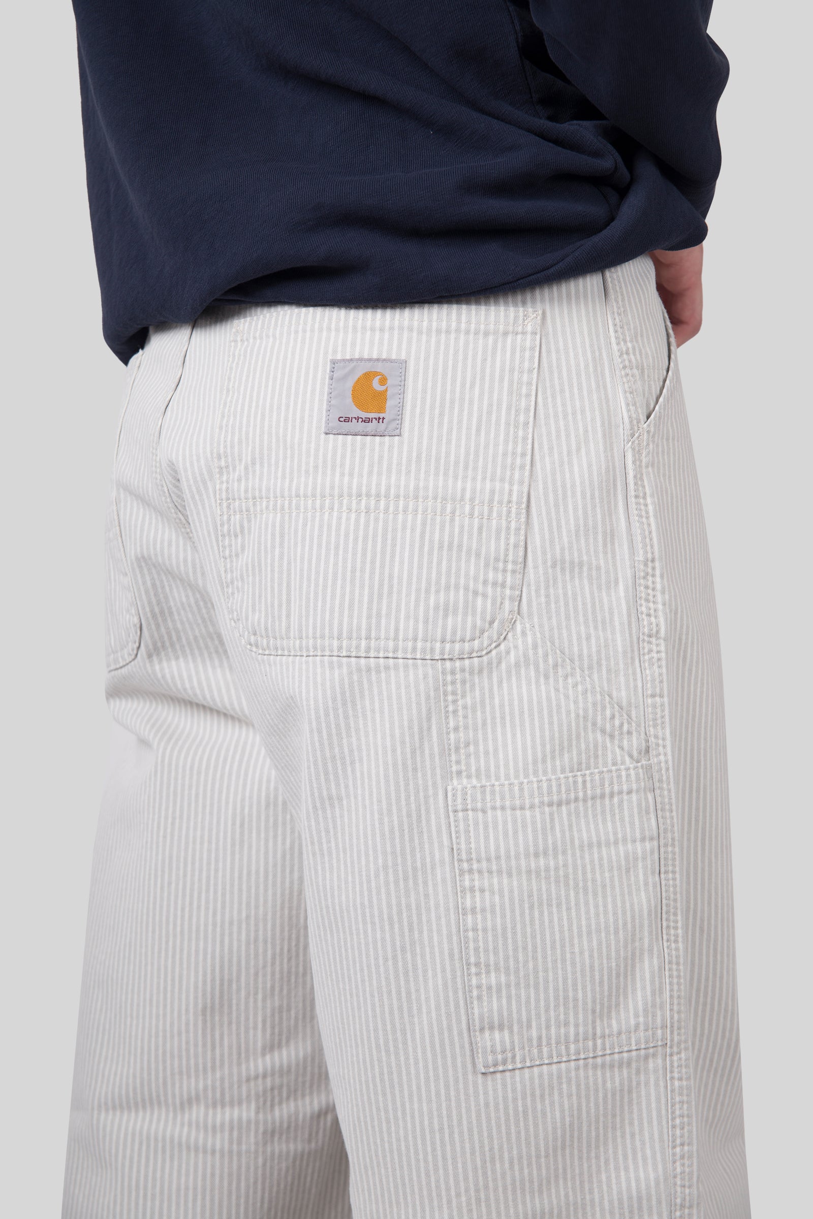 Carhartt Wip Mercer Single Knee Pant Stripe Bianco/grigio Uomo - 2