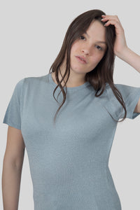 Absolut Cashmere Maglia Maria Glitter Verde Acqua Donna absolut cashmere