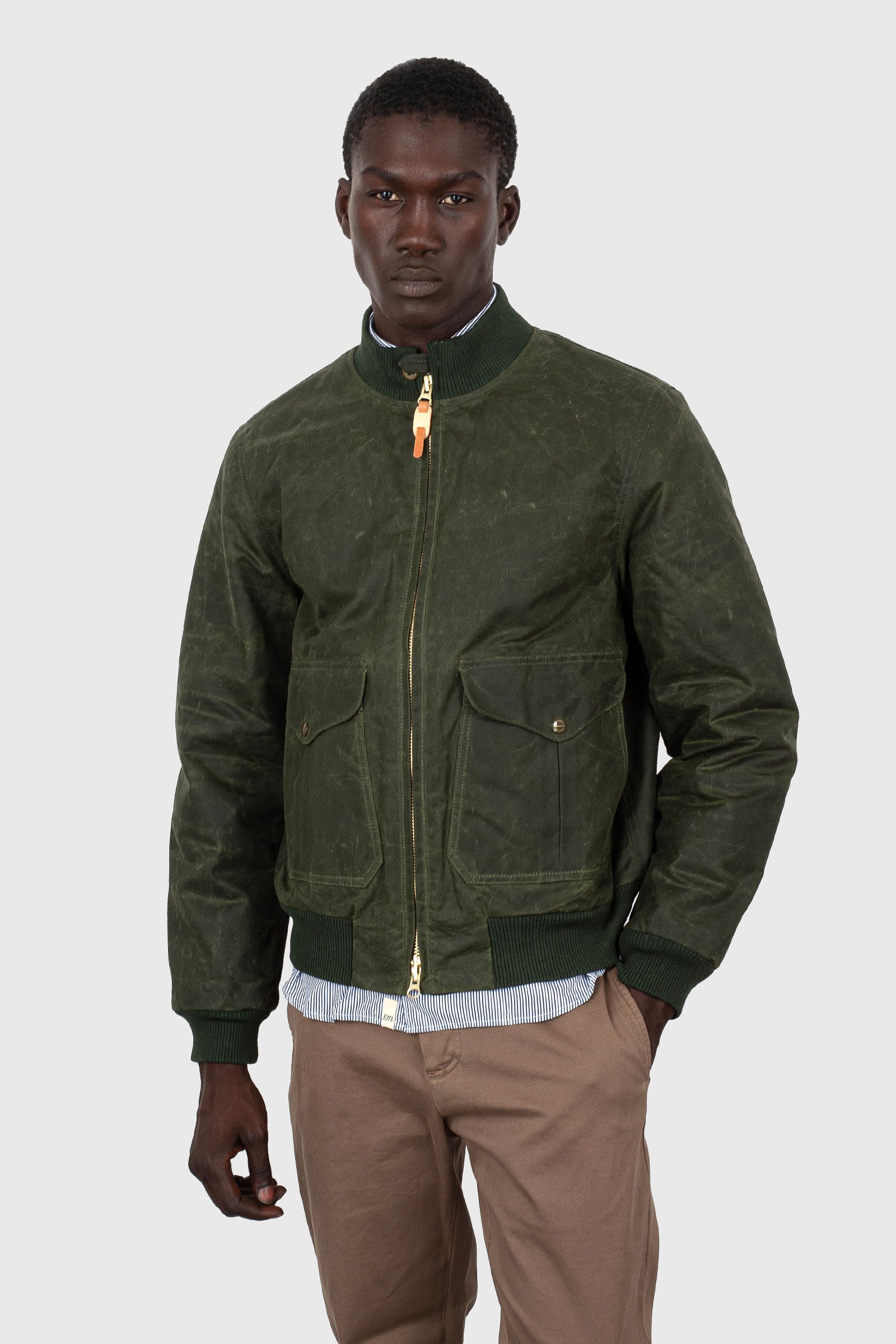 Manifattura Ceccarelli New Bomber Verde Scuro Uomo - 1