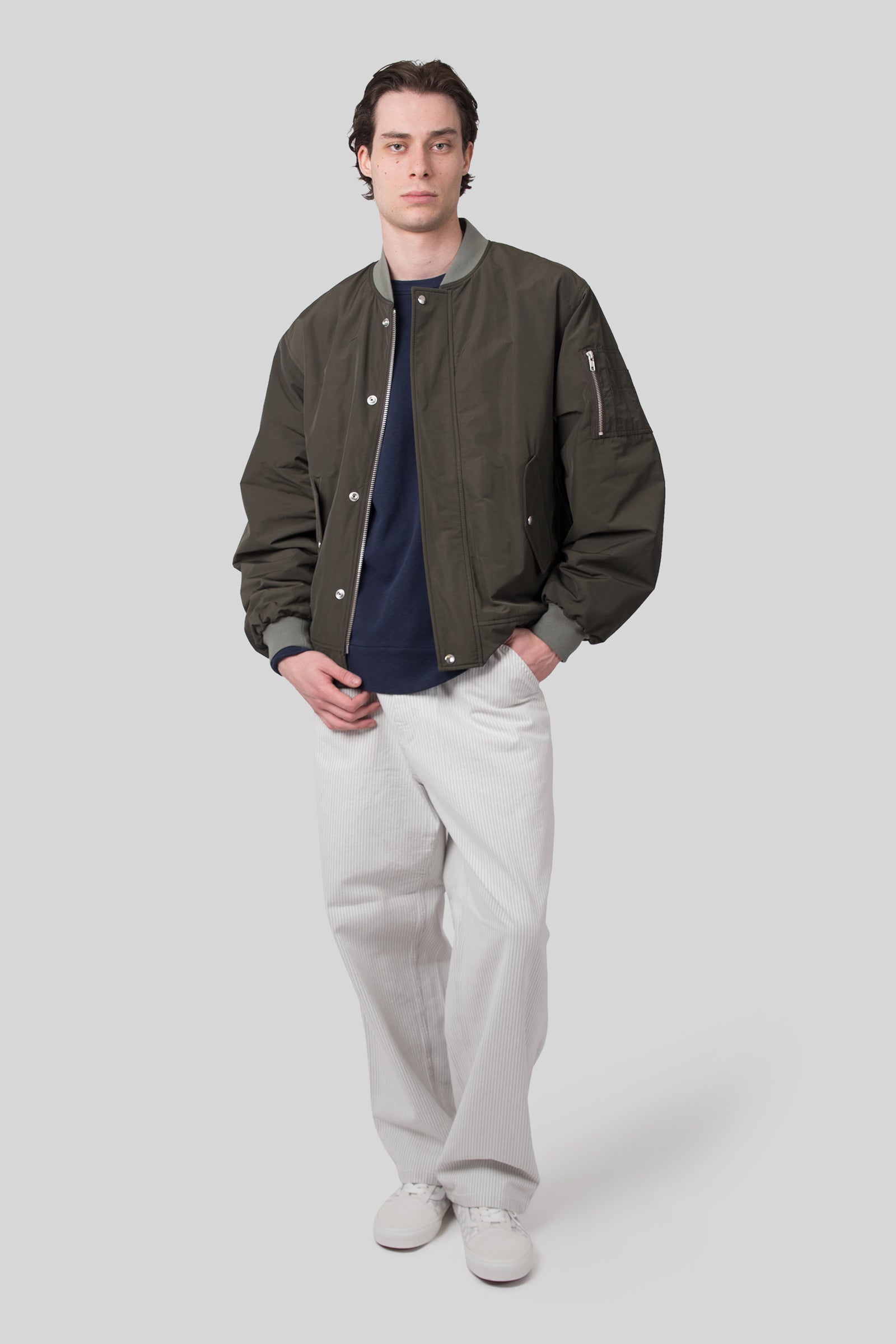 Carhartt Wip Mercer Single Knee Pant Stripe Bianco/grigio Uomo - 4