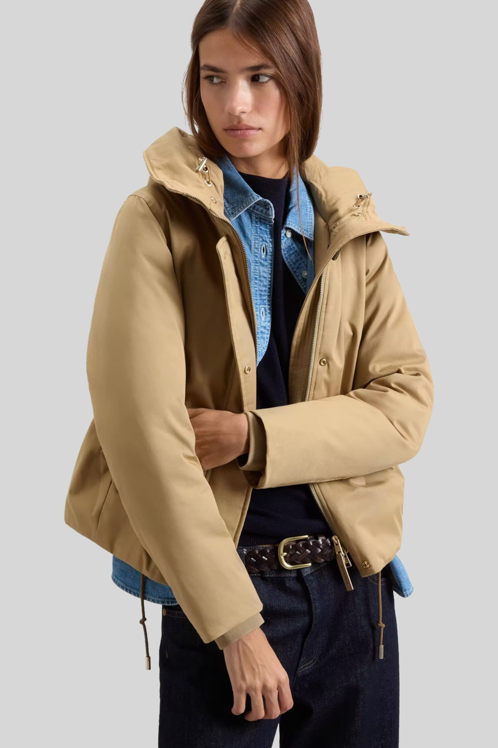 Best Cotton Con Faux Fur Short Parka - 3