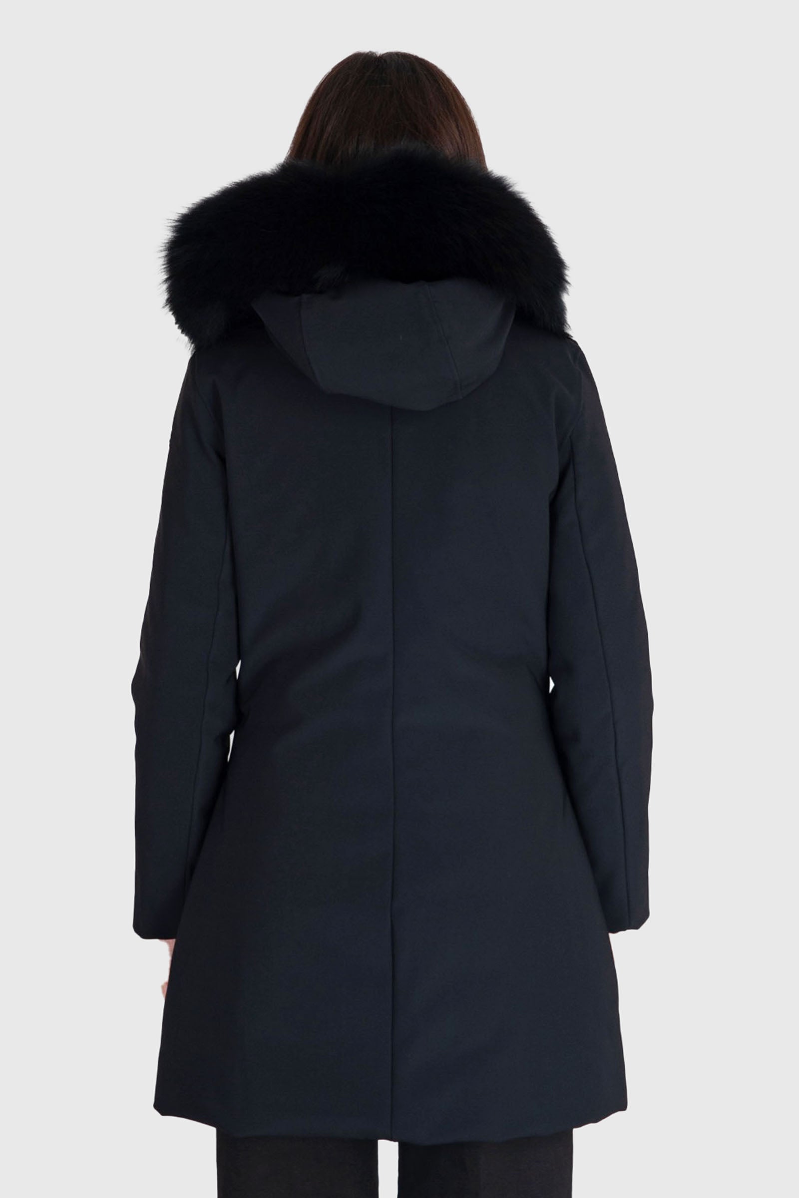 Rrd Piumino Winter Long Fur Wom Nero Donna - 4