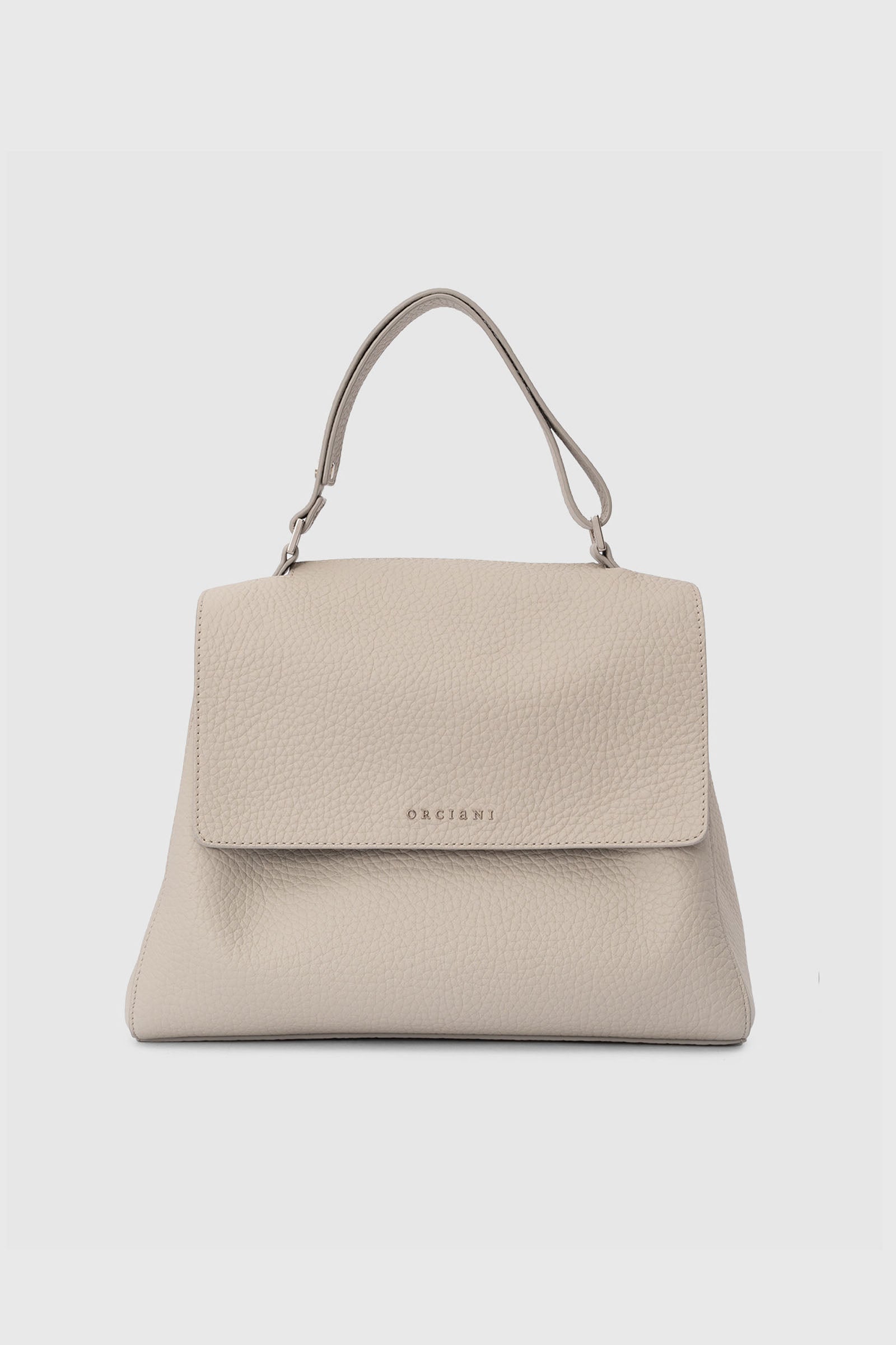 Orciani Borsa Media Sveva In Pelle Soft Grigio Chiaro Donna - 1