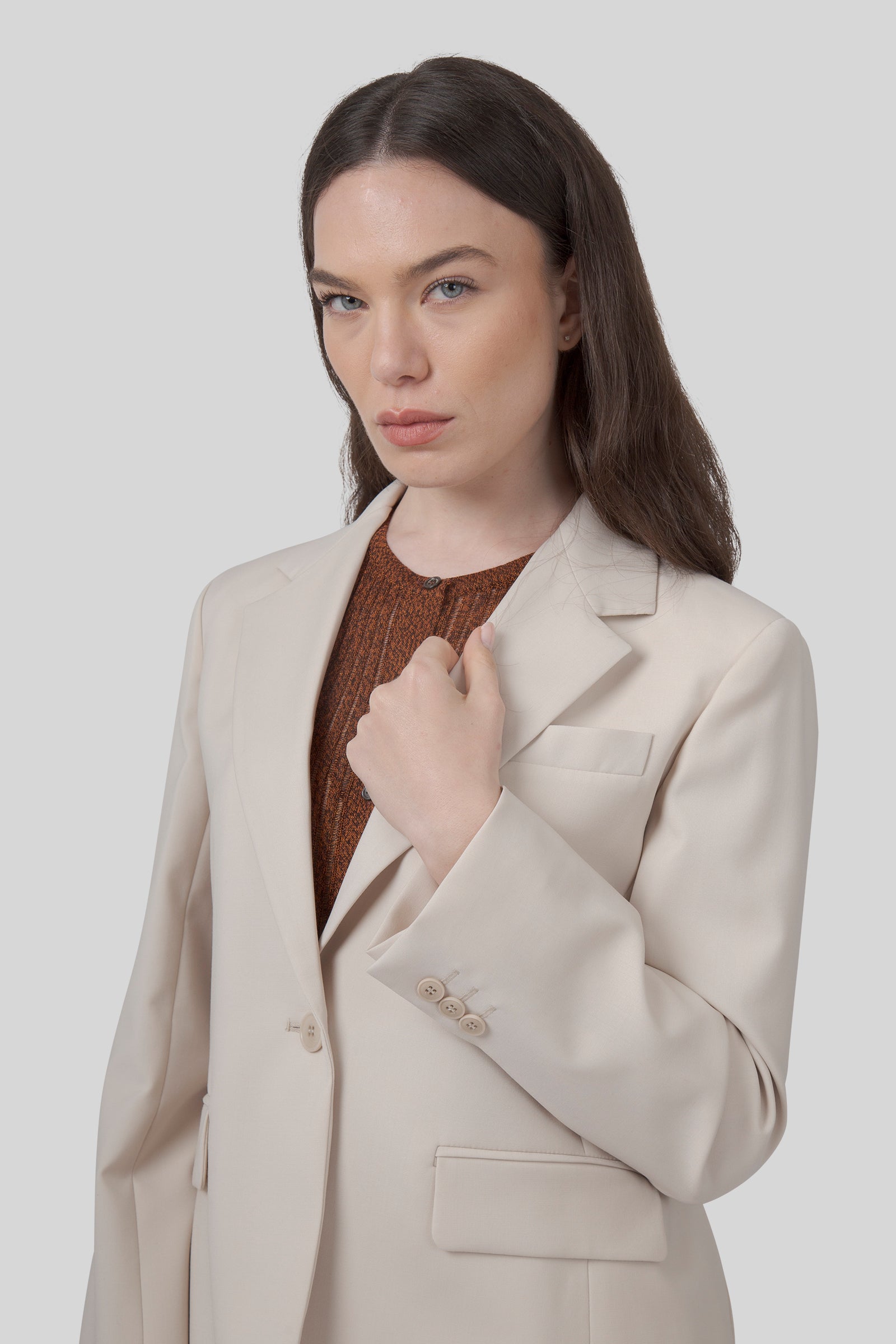 Stretch Wool Blazer - 1
