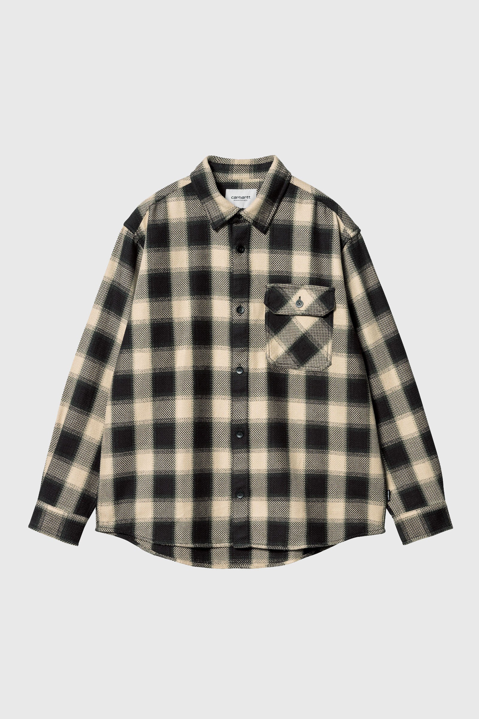 Carhartt Wip L/s Witten Shirt Beige/nero Uomo - 4