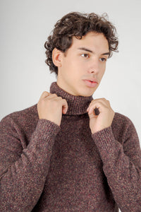 Roberto Collina Maglia Dolcevita Swg Bordeaux Uomo roberto collina