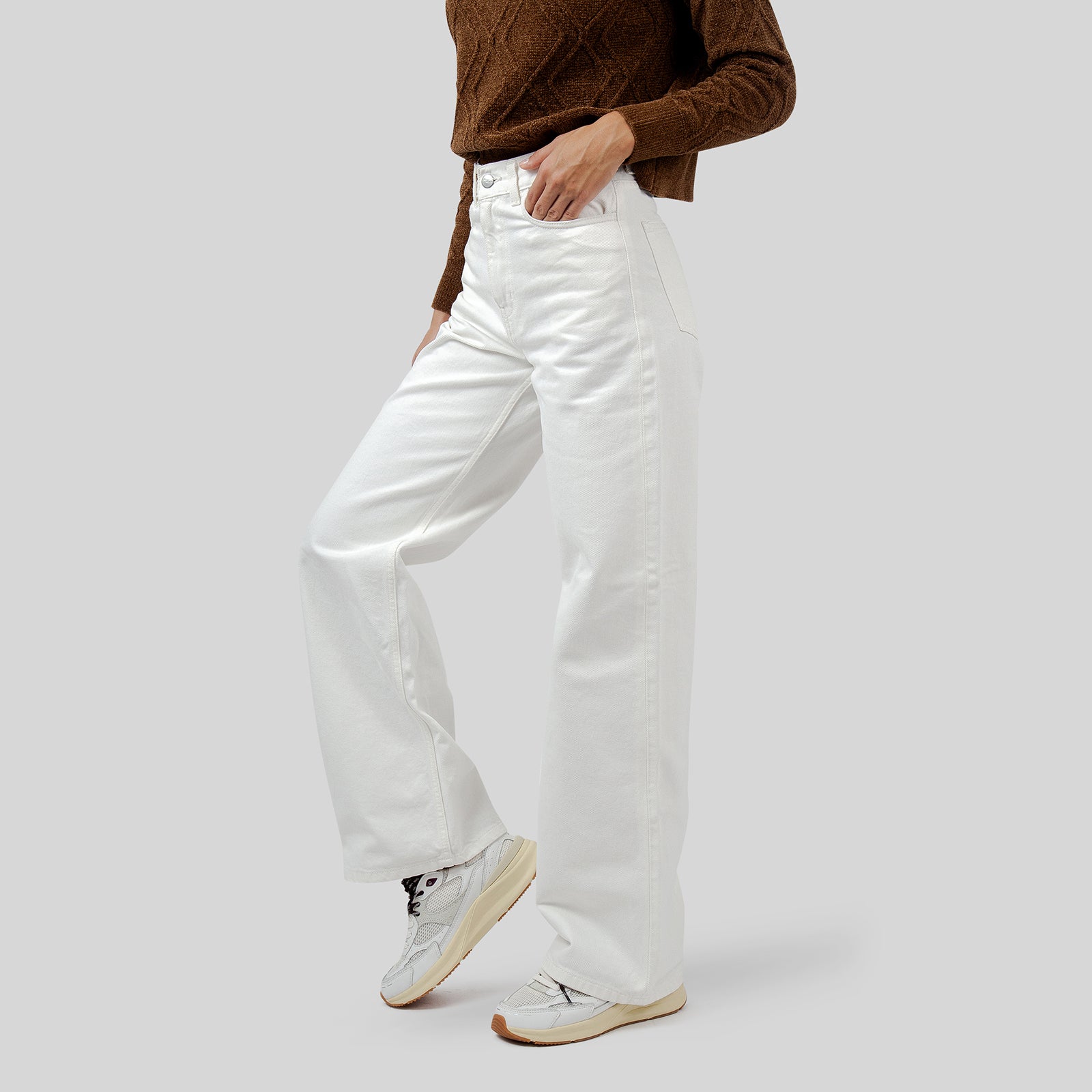 Carhartt Wip W' Jane Pant 'fairfield' Bianco Donna - 7