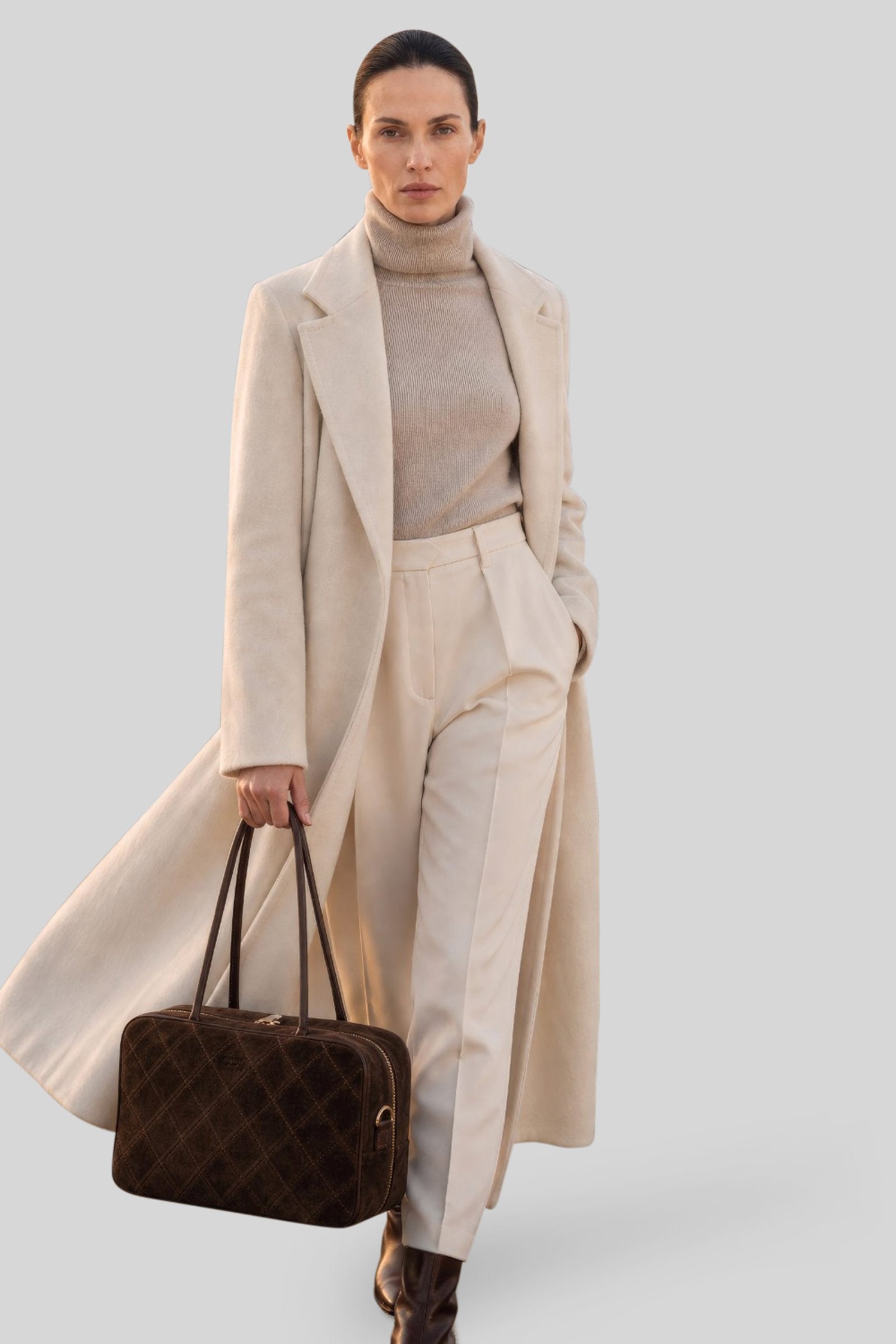 Avenue 67 Borsa Trunky Suede Trapuntata Testa Di Moro Donna - 4
