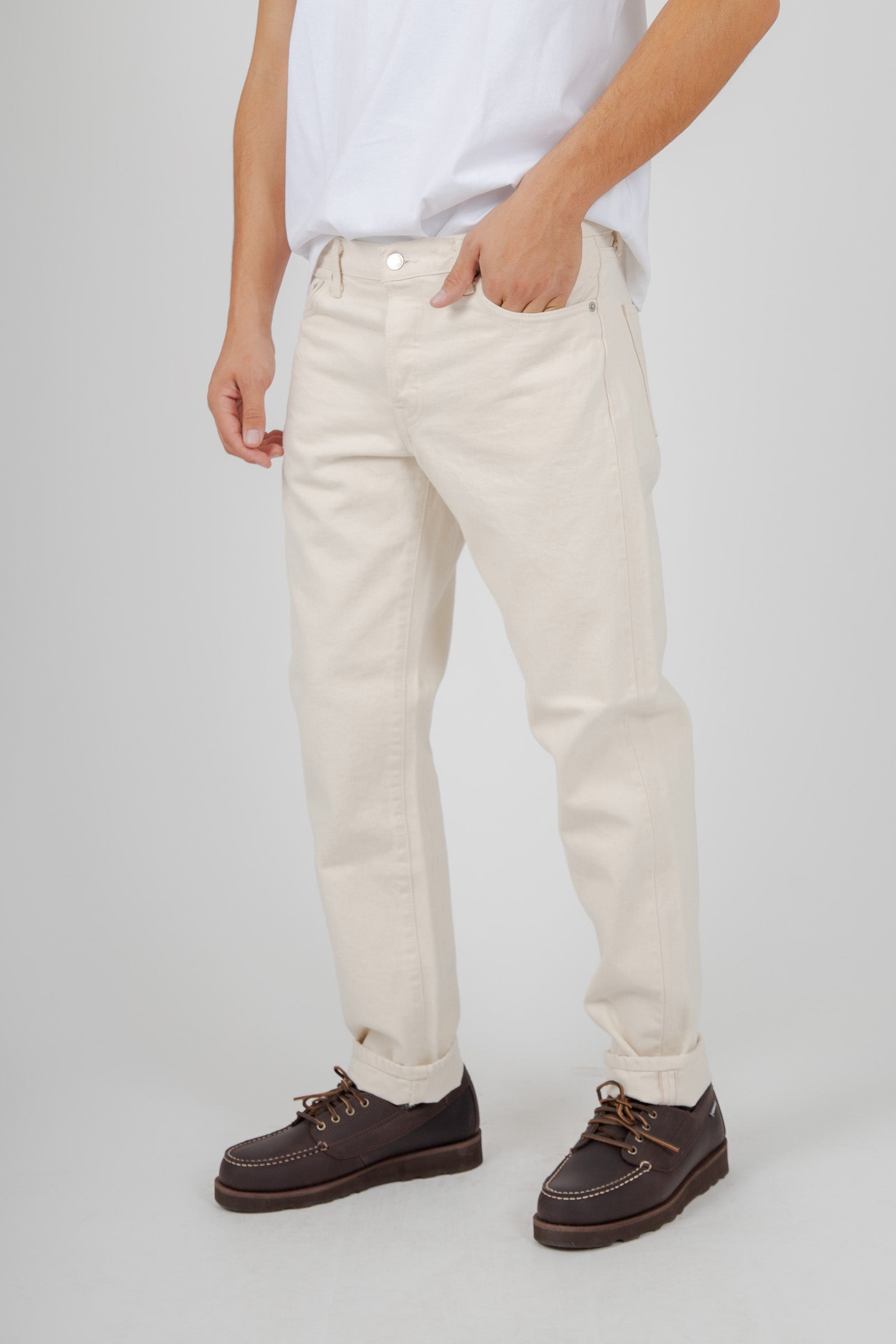 Edwin Jeans Regular Tapered Japan Bianco Off Uomo - 6