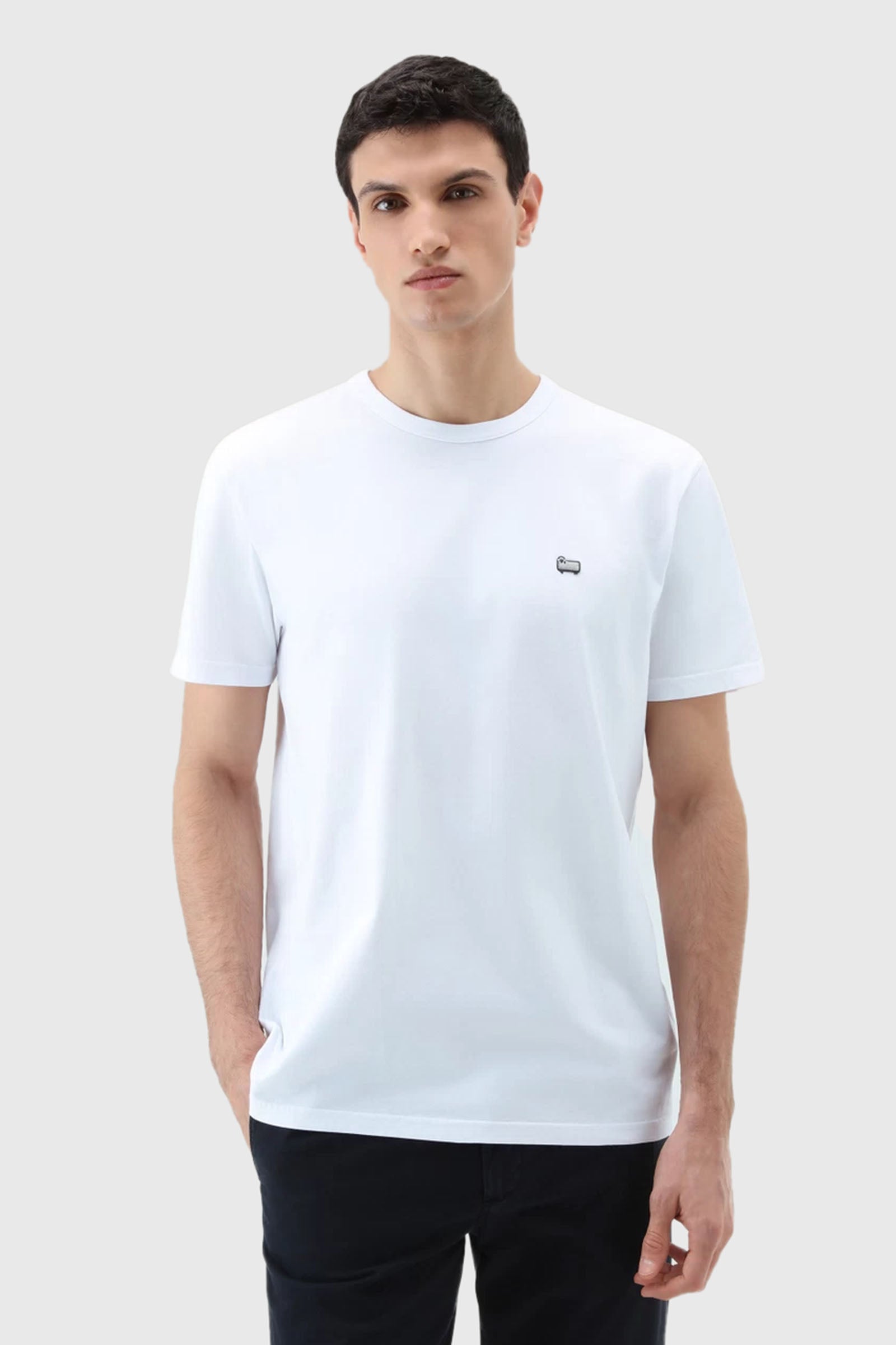 Woolrich T-shirt Sheep In Puro Cotone Bianco Uomo - 1