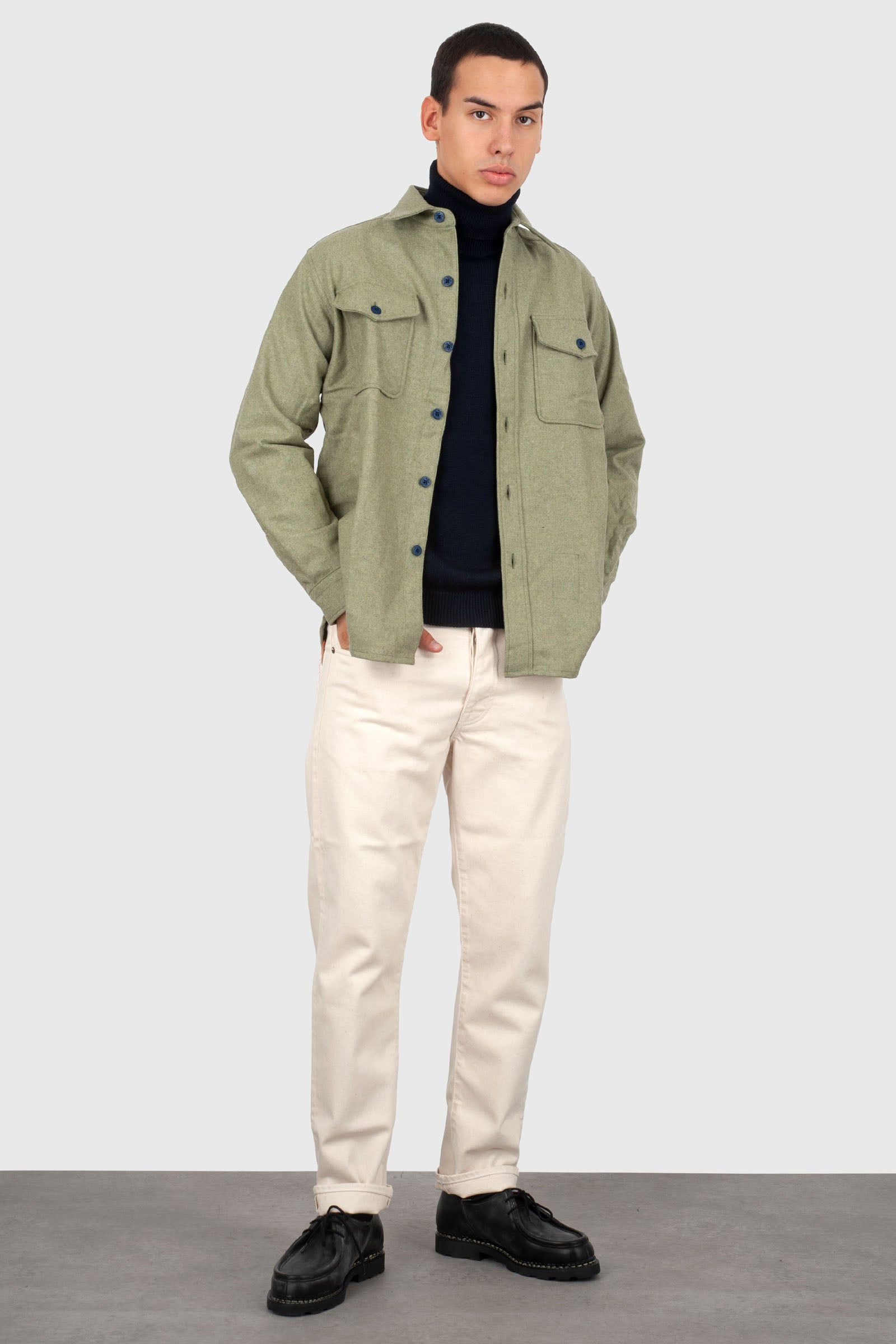 Fortela Overshirt Cpo Verde Chiaro Uomo - 2