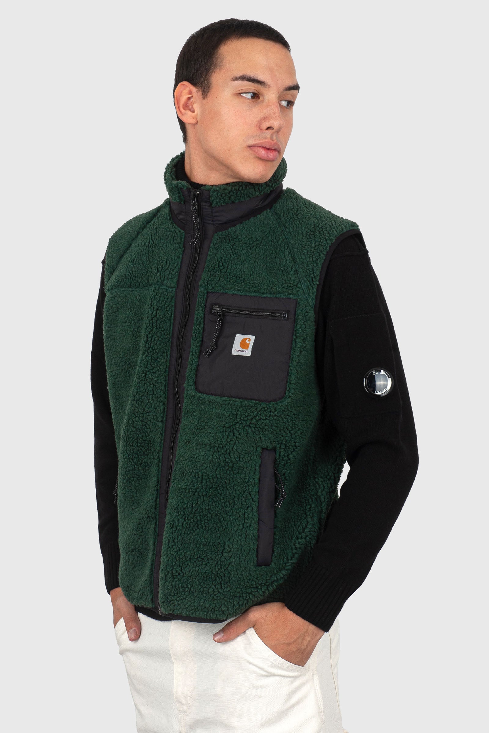 Carhartt Wip Prentis Vest Liner Verde/nero Uomo - 3