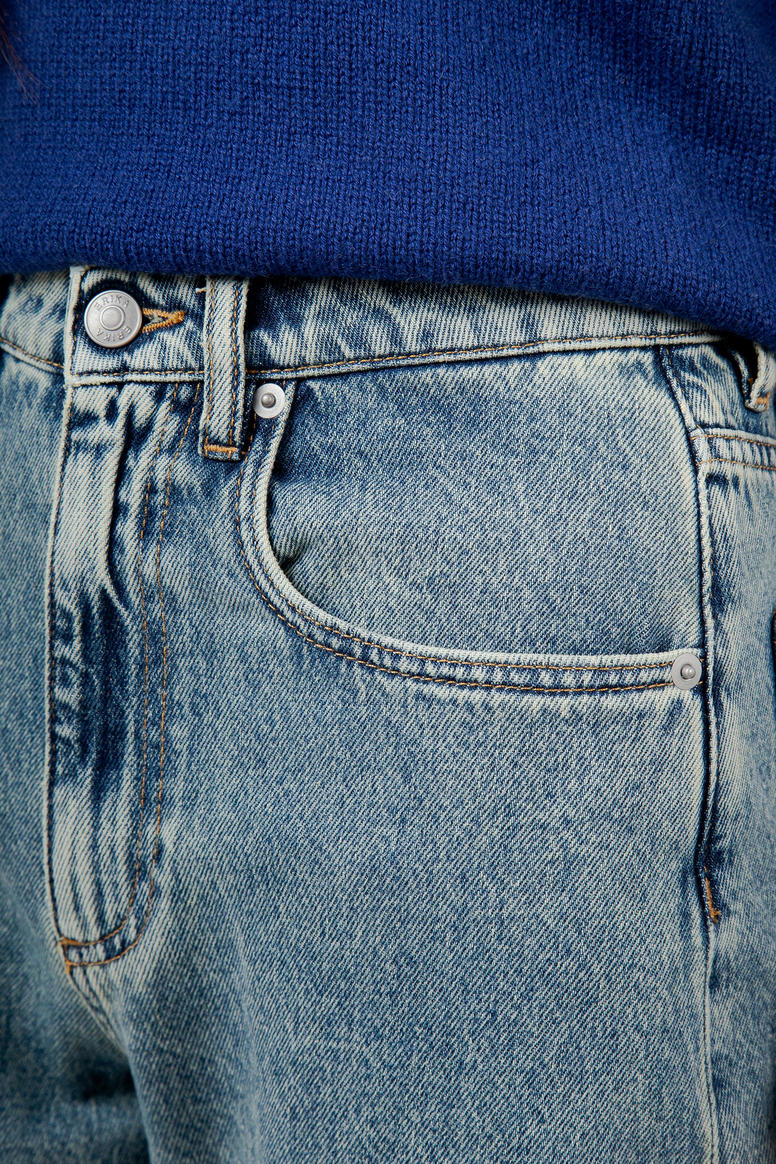 Erika Cavallini Pantalone Federico Blu Chiaro Donna - 4