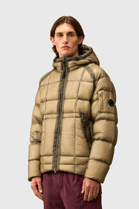 C.p. Company D.d. Shell Hooded Down Jacket Khaki Uomo c.p. company