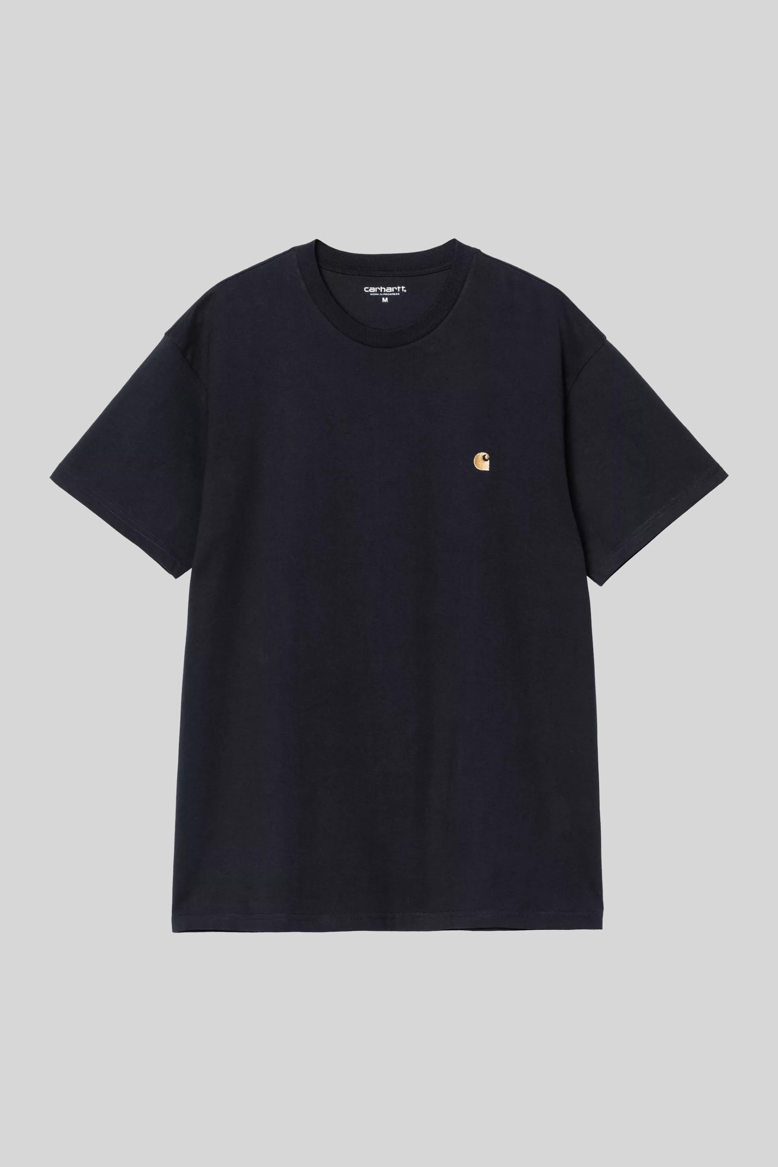 Carhartt Wip T-shirt S/s Chase Blu Navy Uomo - 3