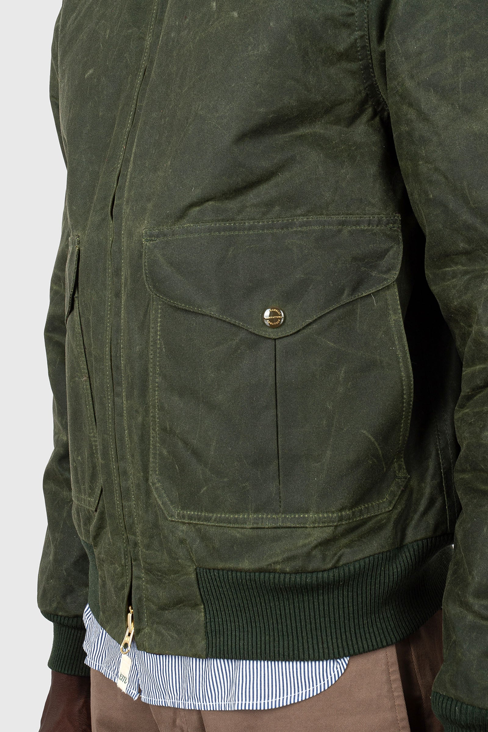 Manifattura Ceccarelli New Bomber Verde Scuro Uomo - 5