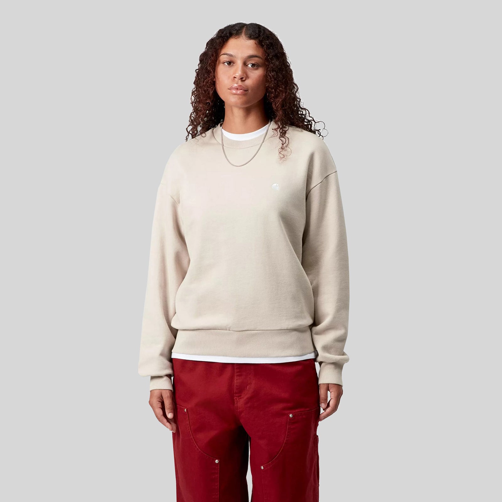 Carhartt Wip W' Casey Sweatshirt Beige Chiaro Donna - 4