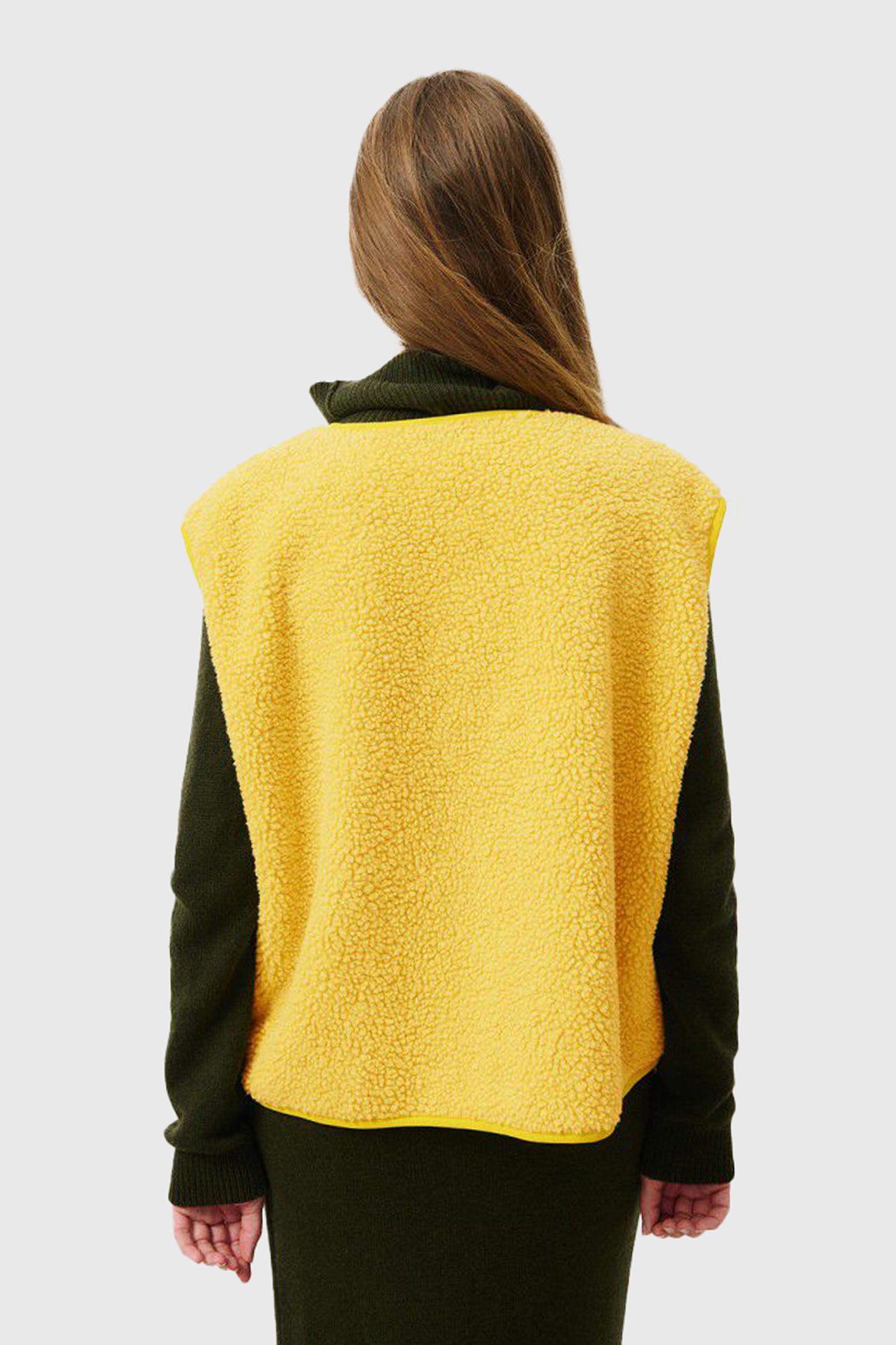 Gilet Hoktown Cotone Giallo American Vintage - 3