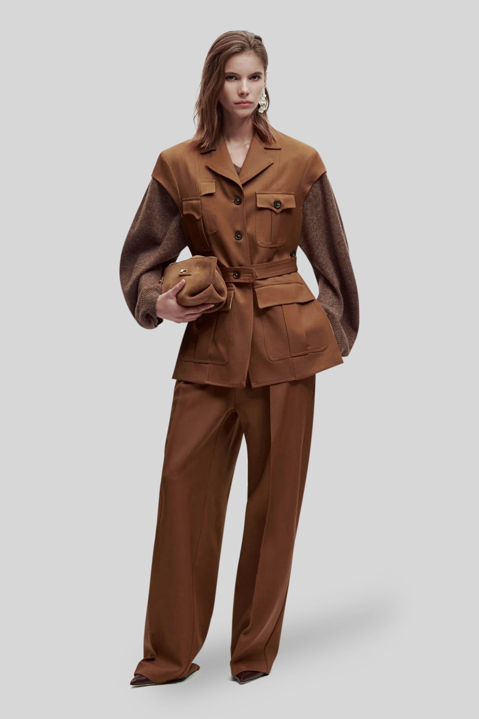 Erika Cavallini Gilet Malik Cammello Donna - 2