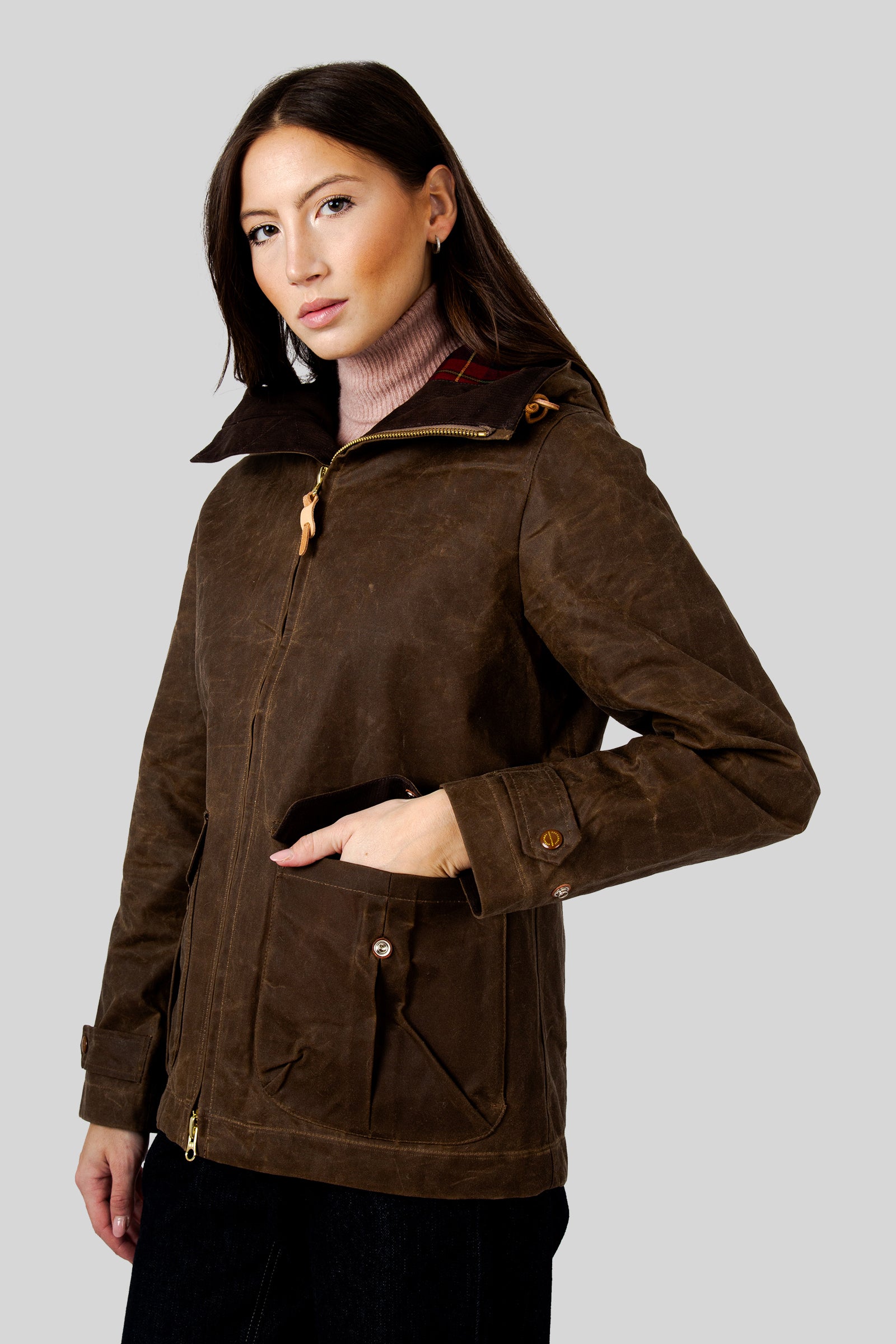 Manifattura Ceccarelli New Woman Blazer Coat With Hood Marrone Donna - 1