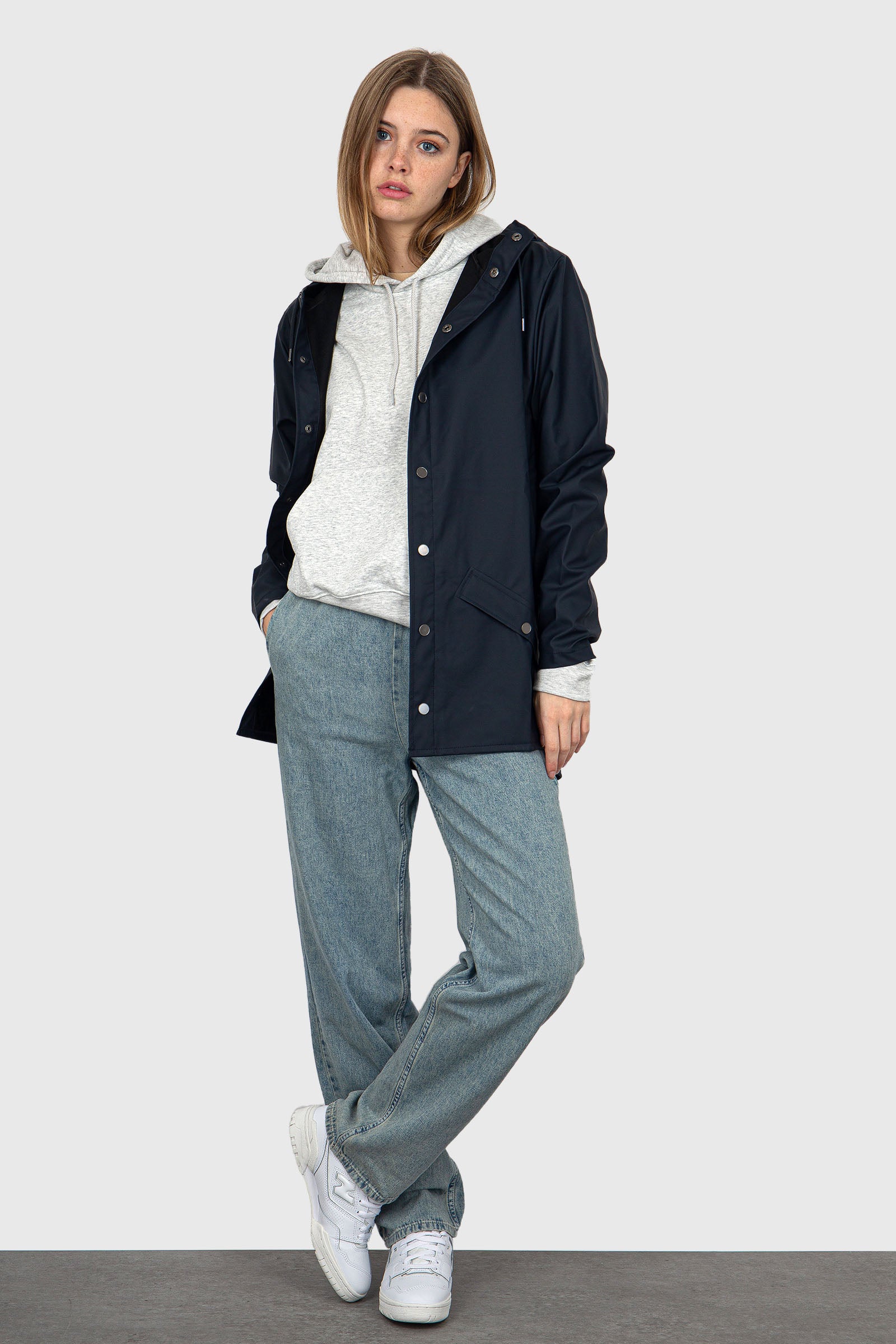 Rains Jacket Blu Navy Donna - 2