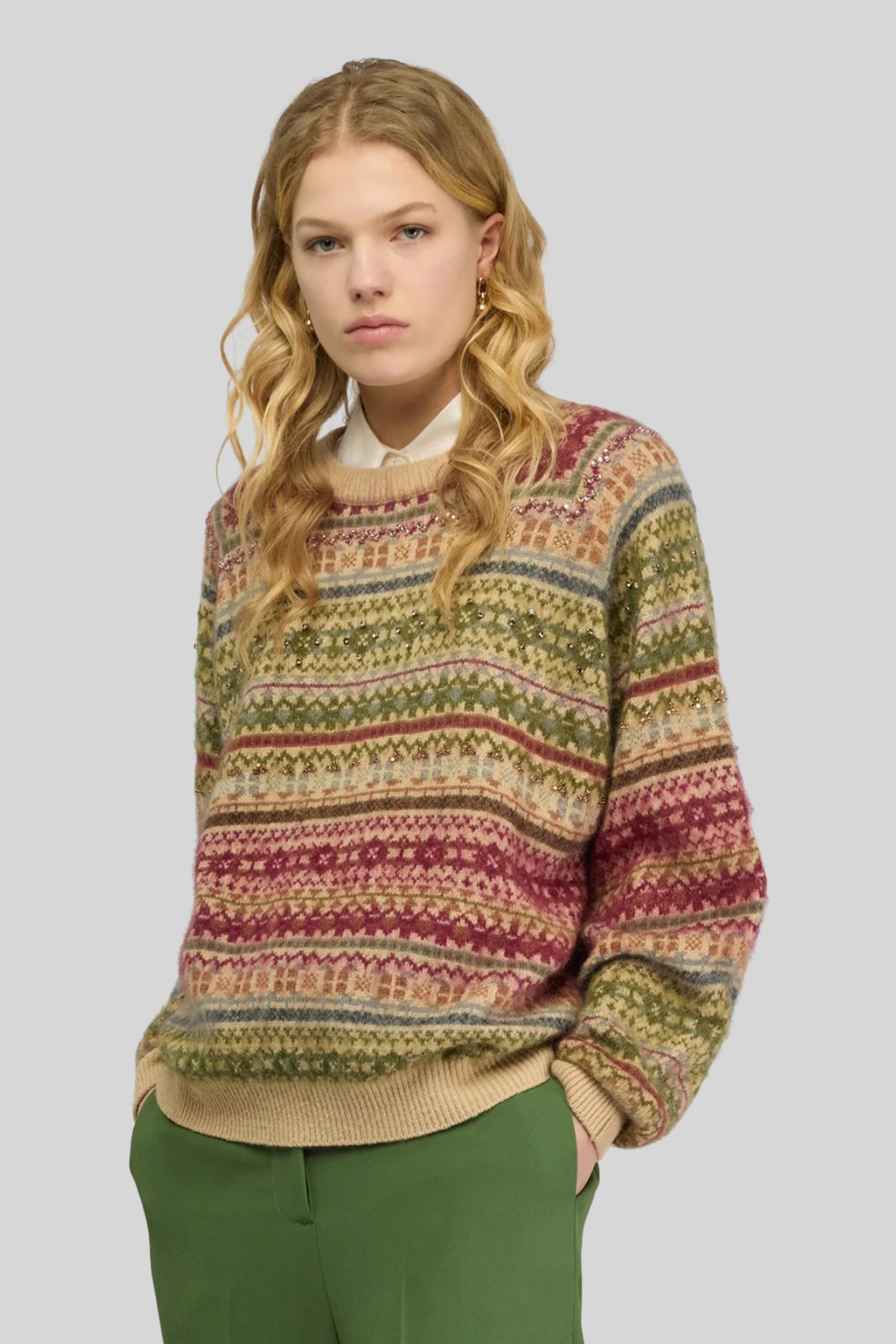 Semicouture Maglia Inez Beige Donna - 2