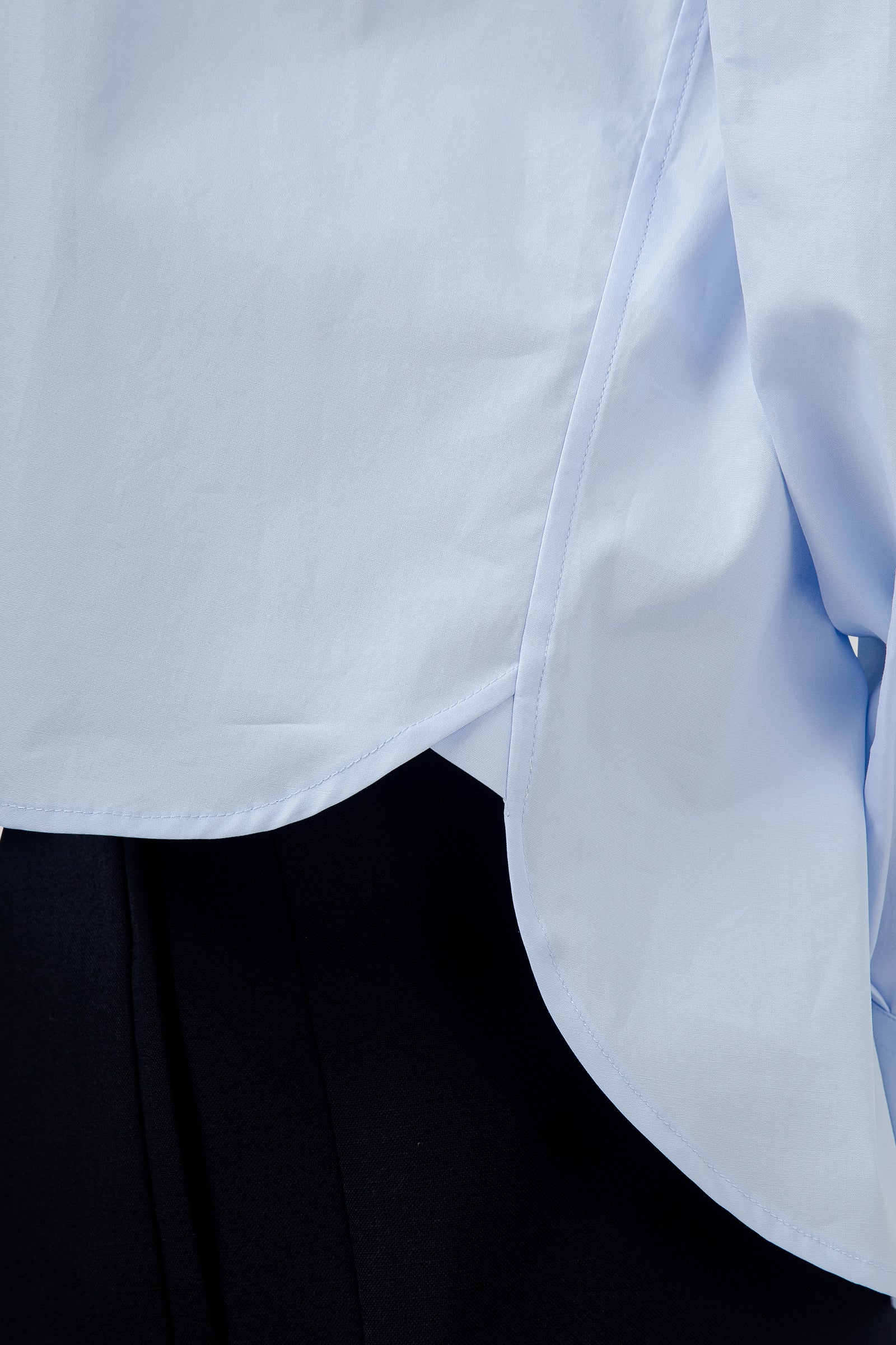 Aspesi Camicia Boxy In Popeline Di Cotone Azzurro Donna - 6