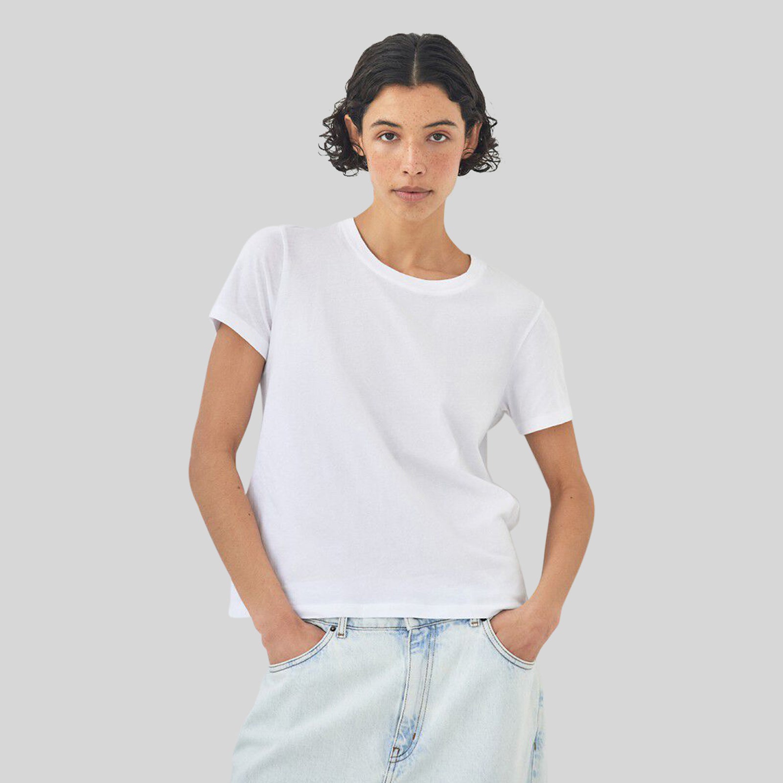 American Vintage T-shirt Apoly Bianco Donna - 4