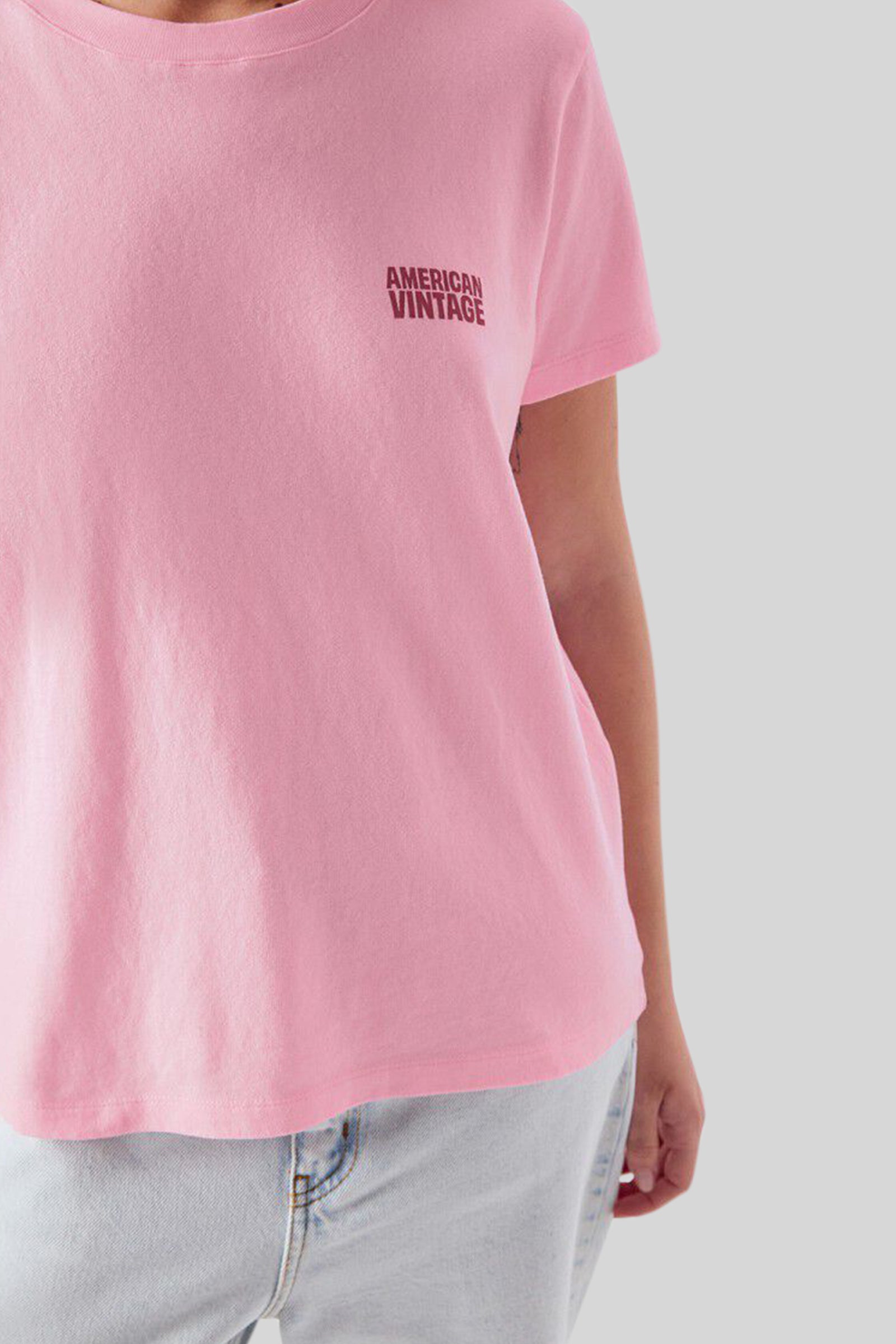 American Vintage T-shirt Ykobow Rosa Donna - 4