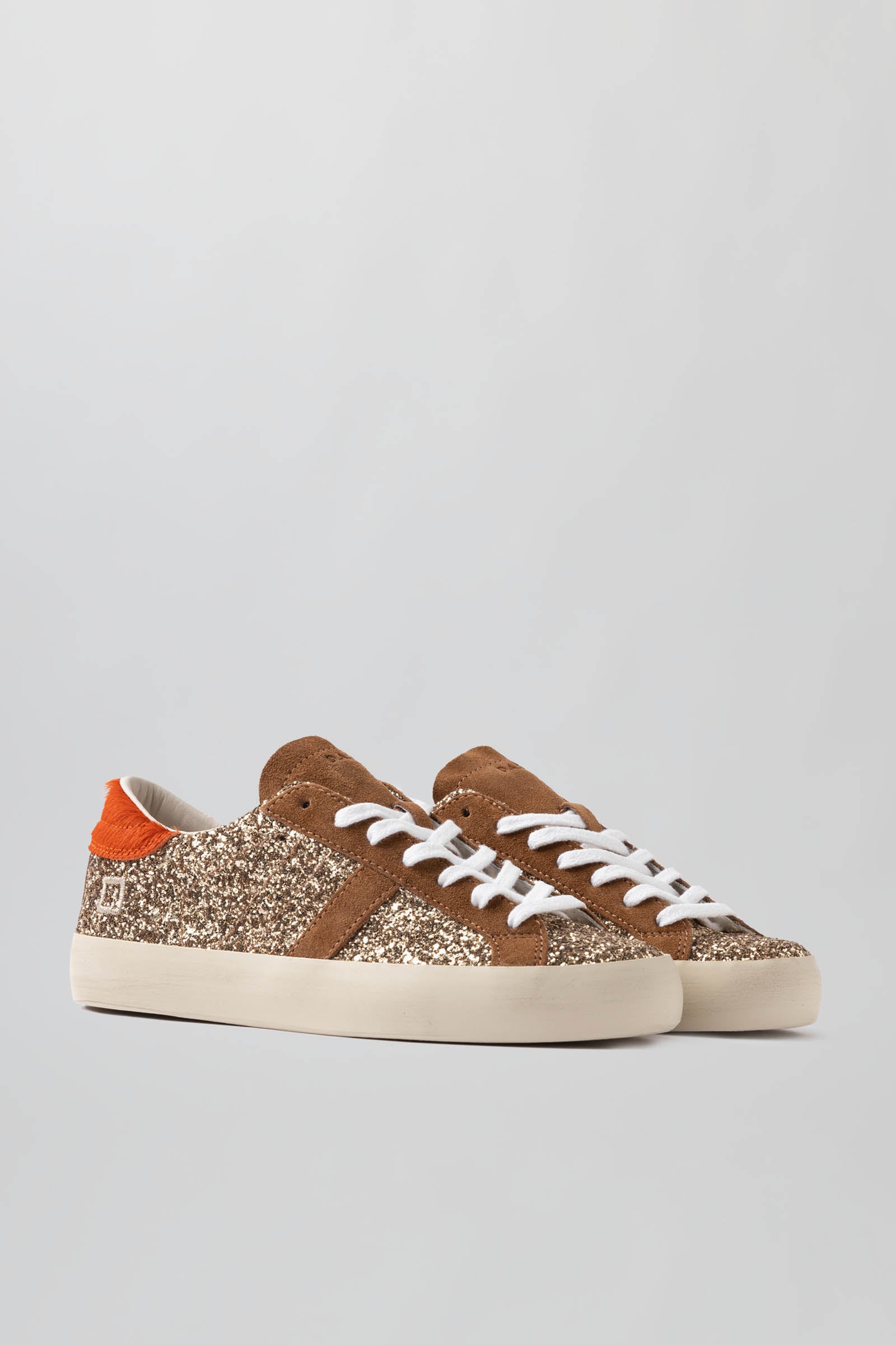 D.a.t.e. Sneaker Hill Low Glitter Bronzo Donna - 3