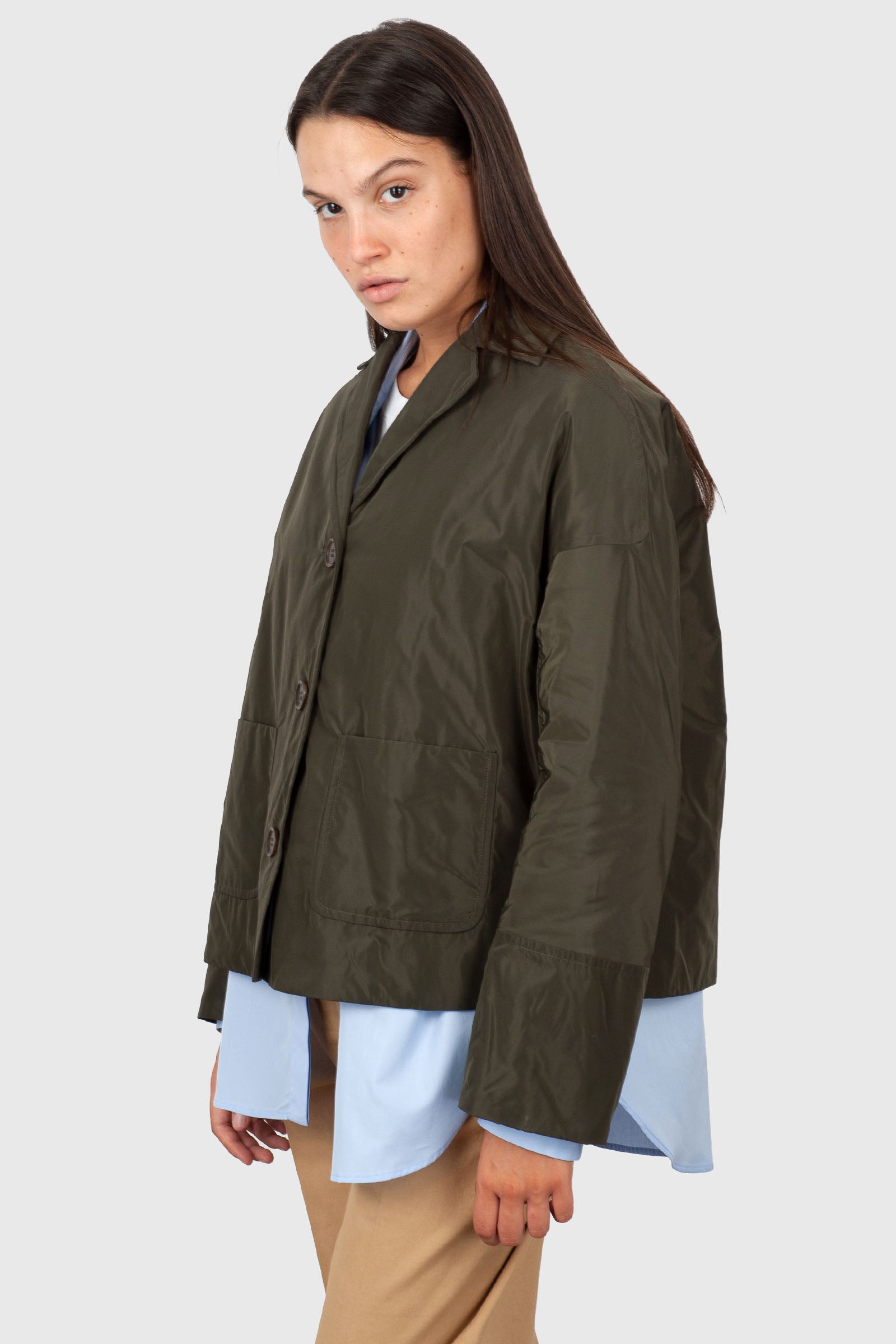 Aspesi Giacca Romy Verde Militare Donna - 3