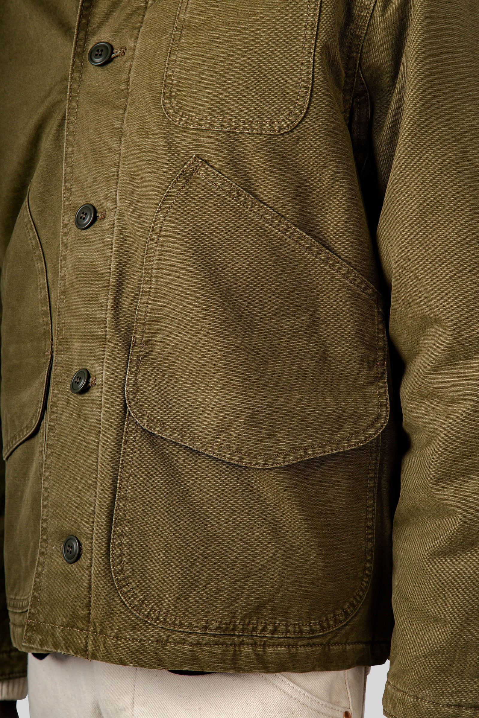 Filson Insulated Canvas Outfitter Jacket Verde Oliva Uomo - 6